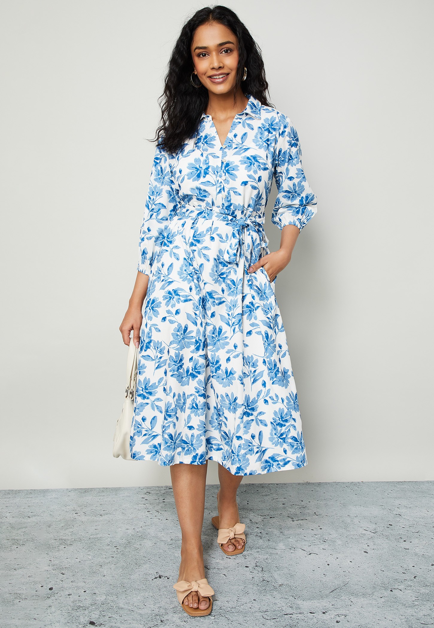 COLOUR ME Floral Print Midi Dress-picture-34