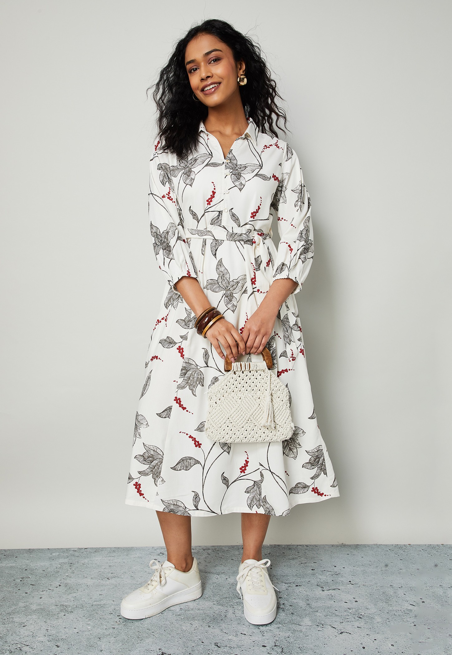 COLOUR ME Printed Midi Dress-picture-19