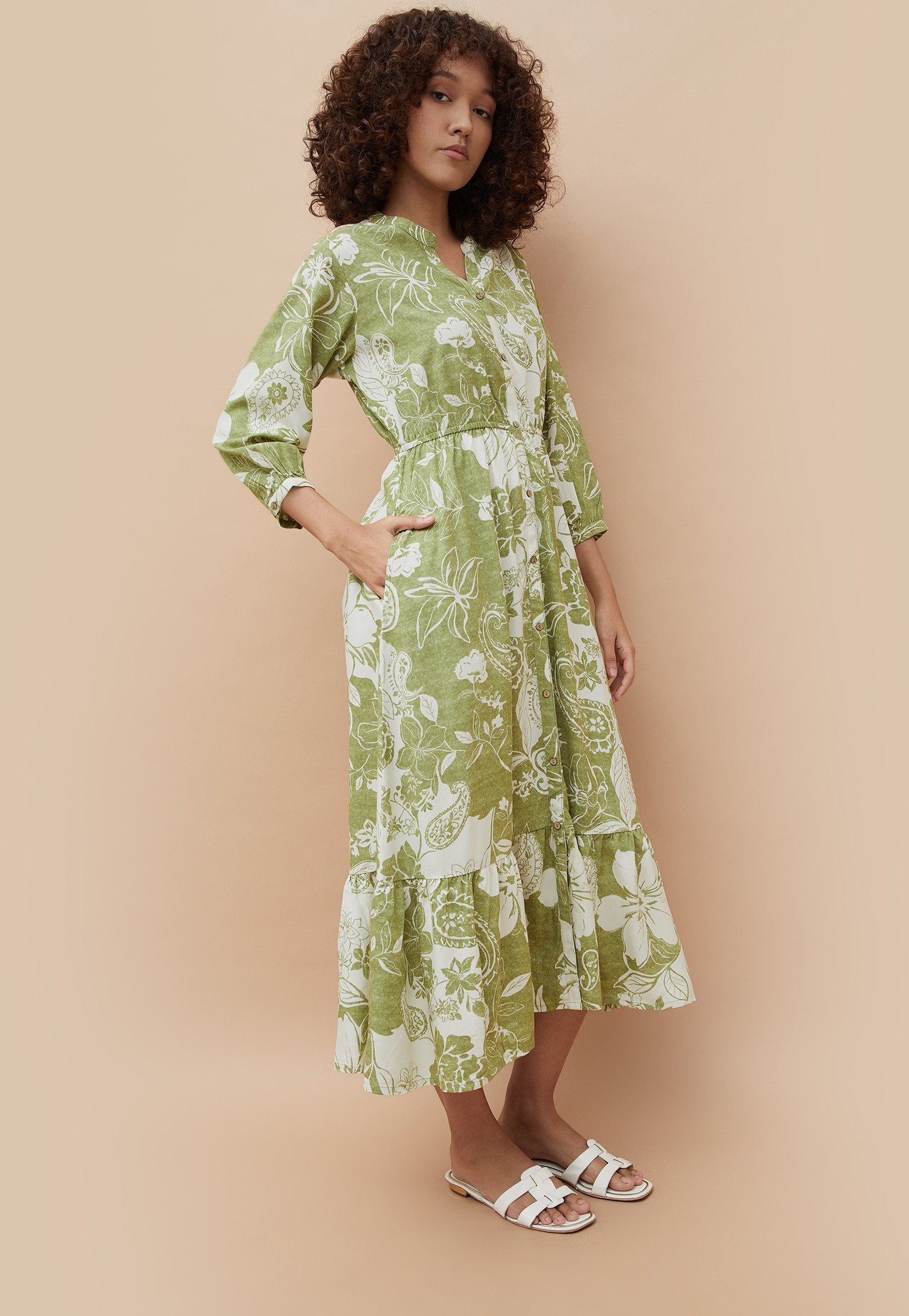 COLOUR ME Floral Print Shirt Dress-picture-25