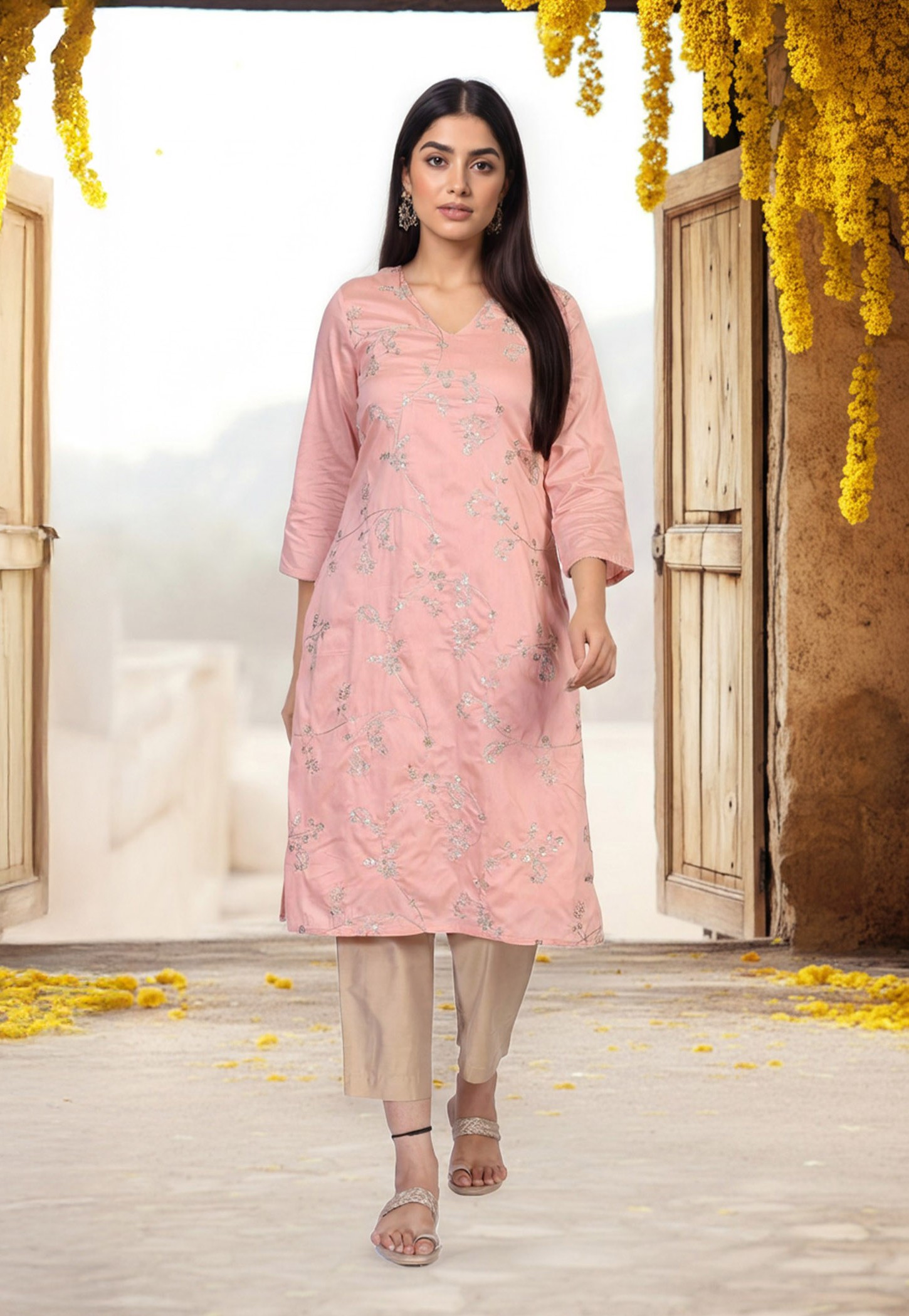 W Embroidered Straight Kurta-picture-28