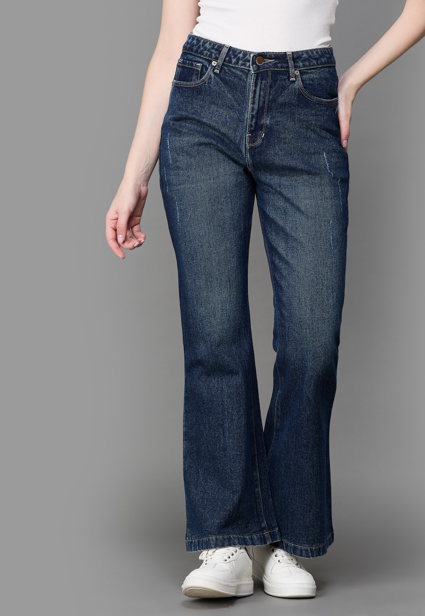 XPOSE Washed Flared Jeans-picture-13