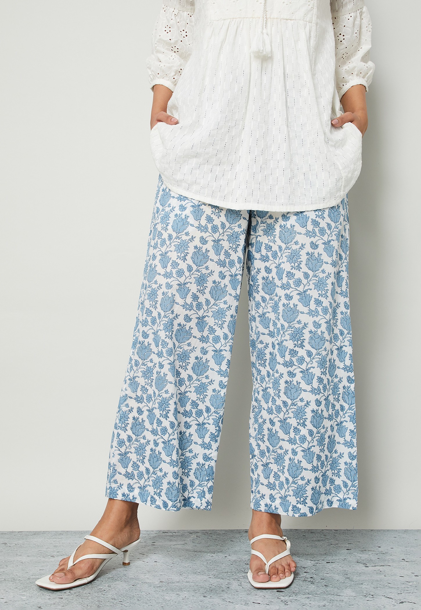 MELANGE Floral Print Palazzos-picture-44