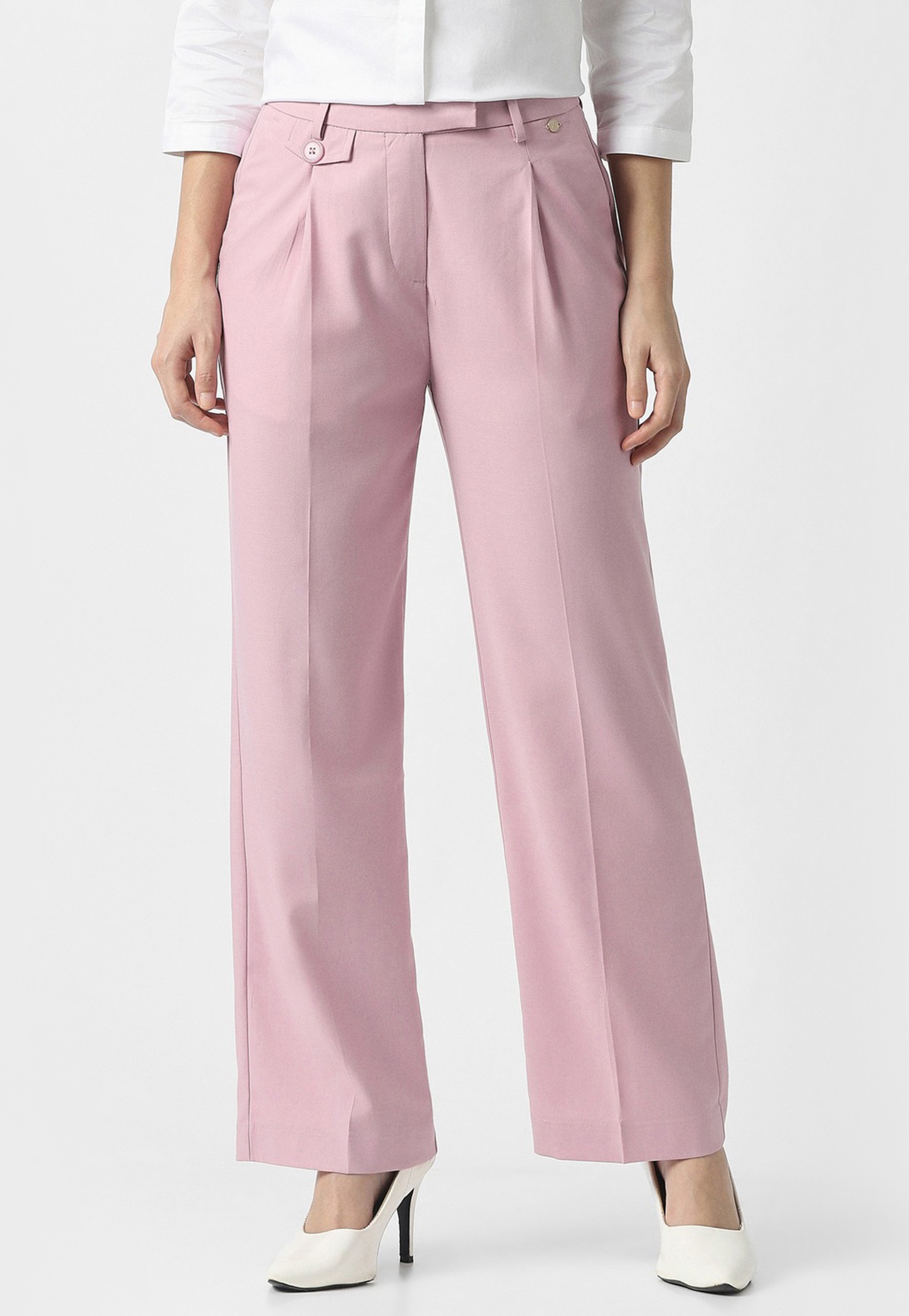 VAN HEUSEN Pleated Regular Fit Trousers-picture-42