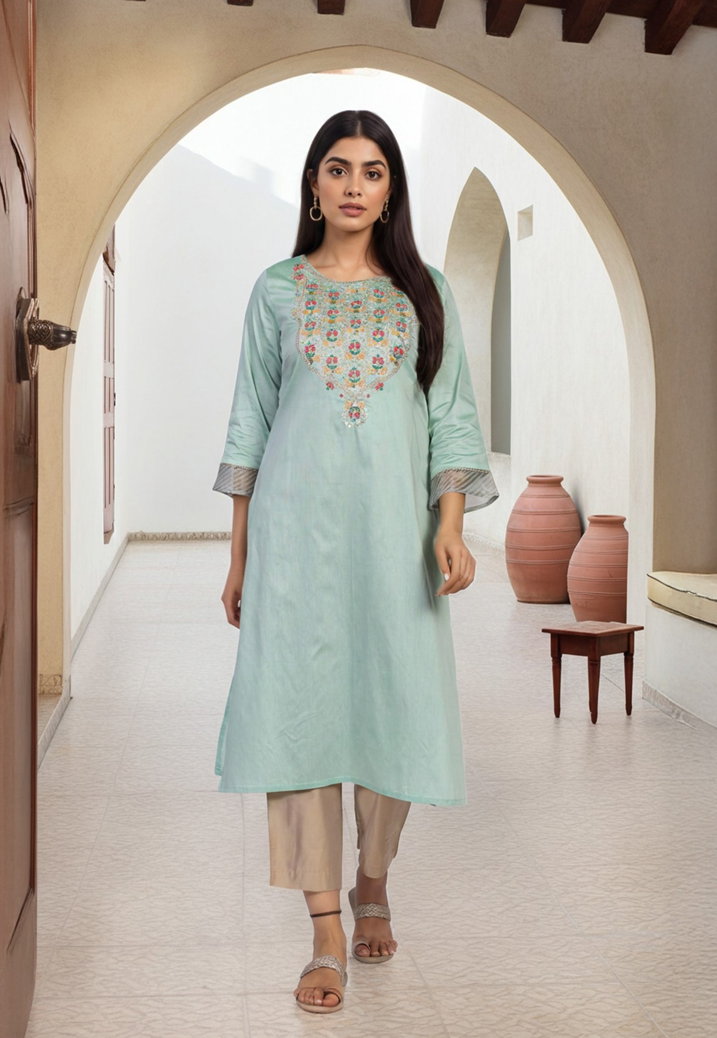 W Embroidered Straight Kurta-picture-25