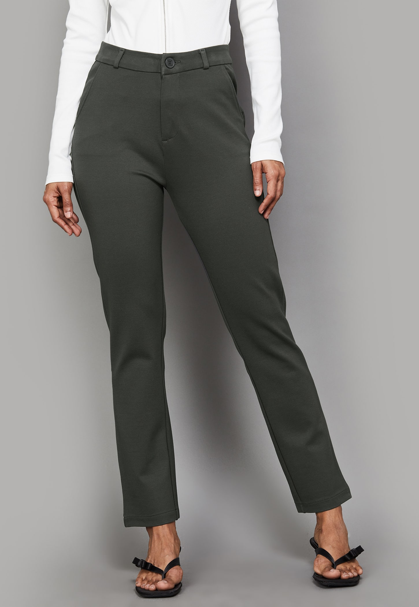XPOSE Solid Straight Fit Trousers-picture-18