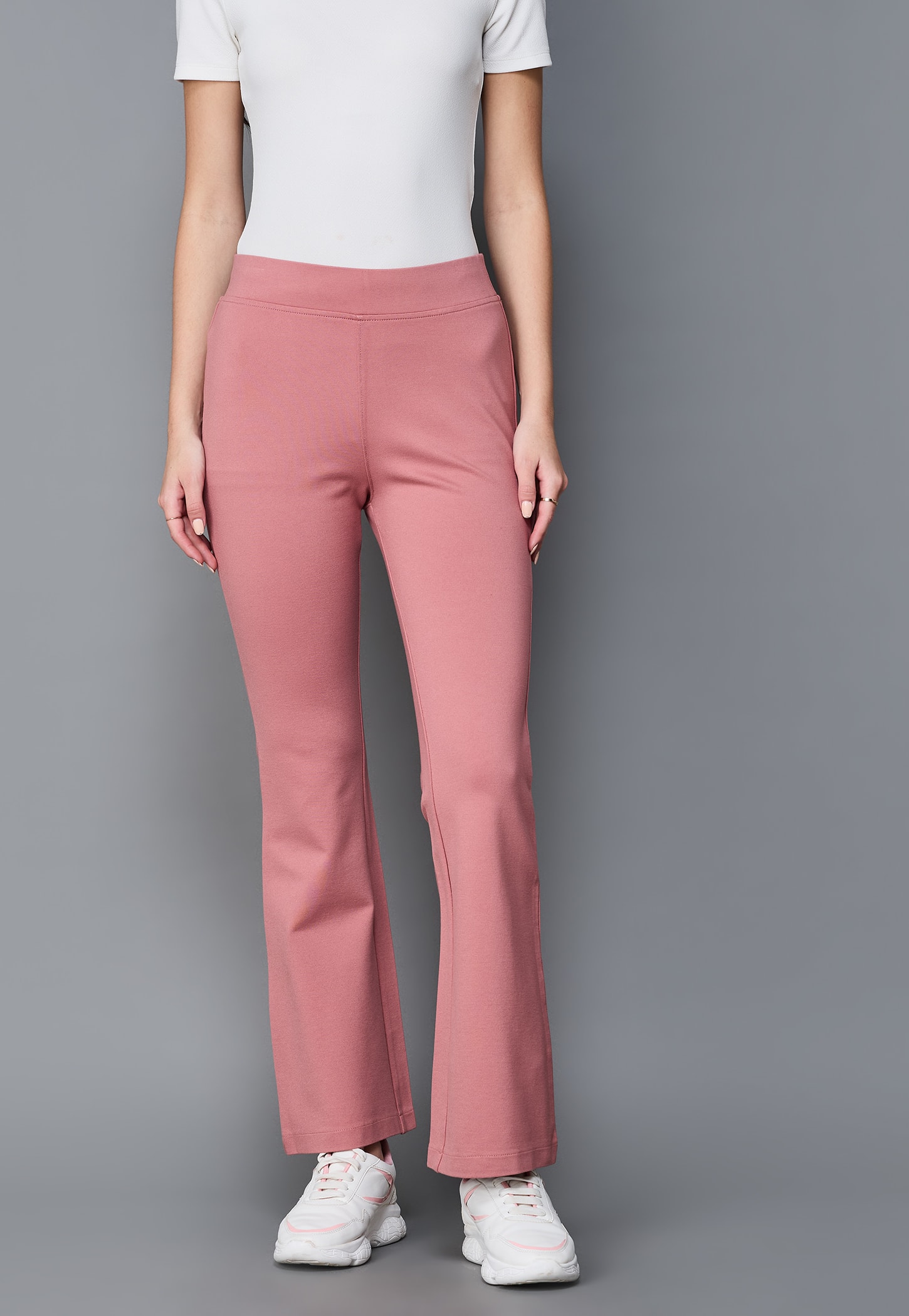 XPOSE Solid Bootcut Trousers-picture-14