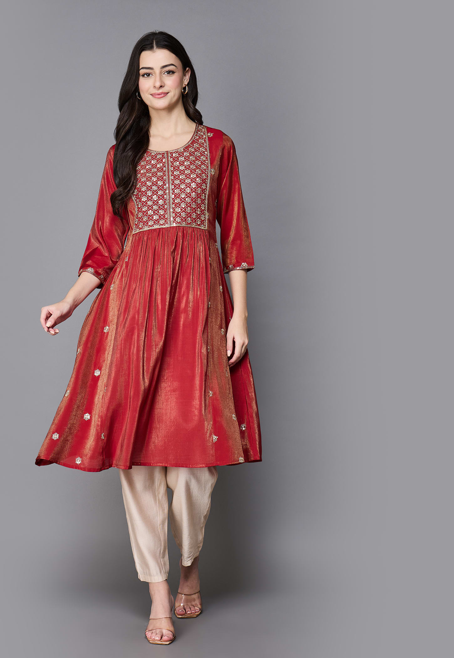 BIBA Embroidered A-line Kurta-picture-49