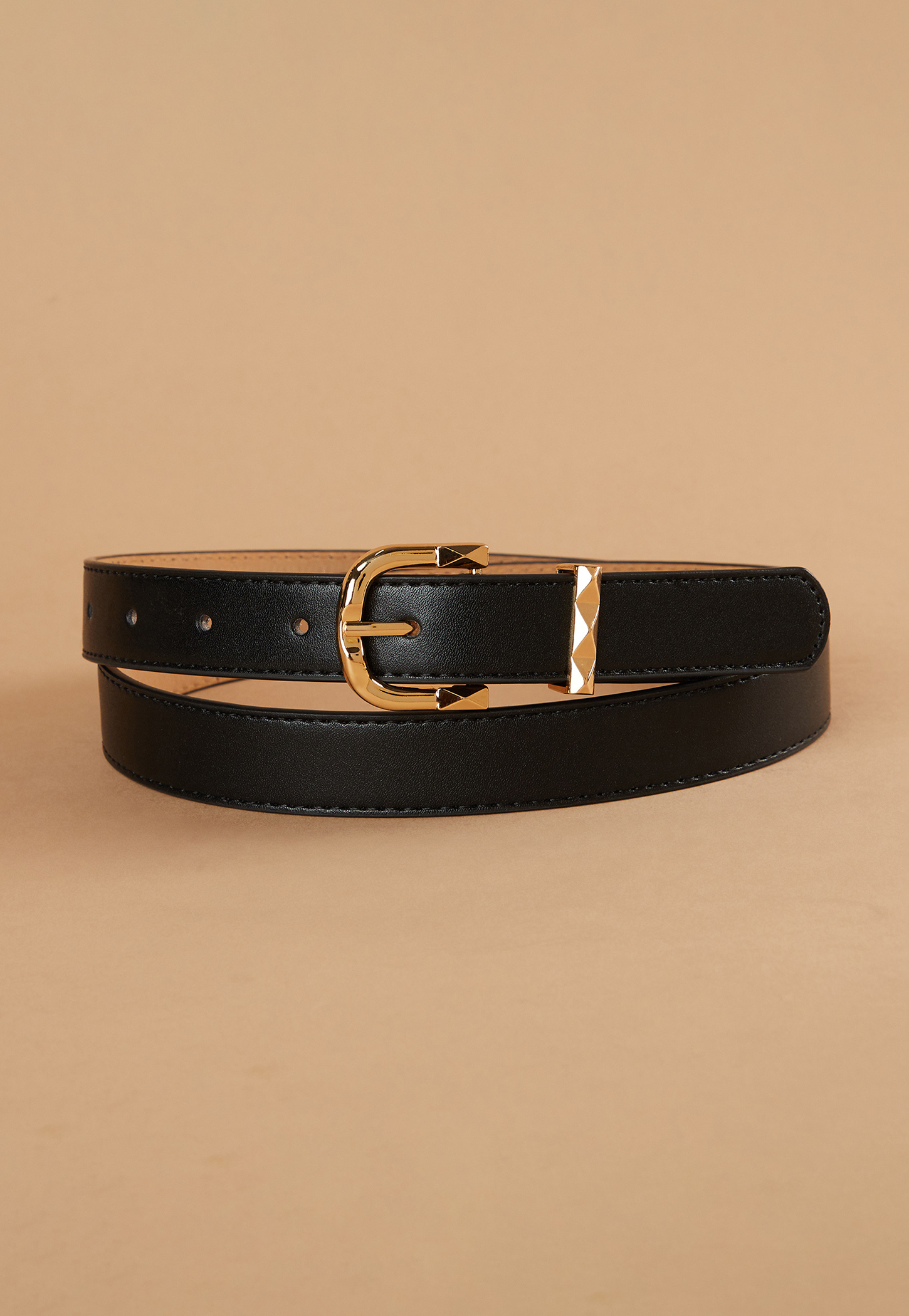 GINGER Solid Belt with Decorative Buckle-picture-38