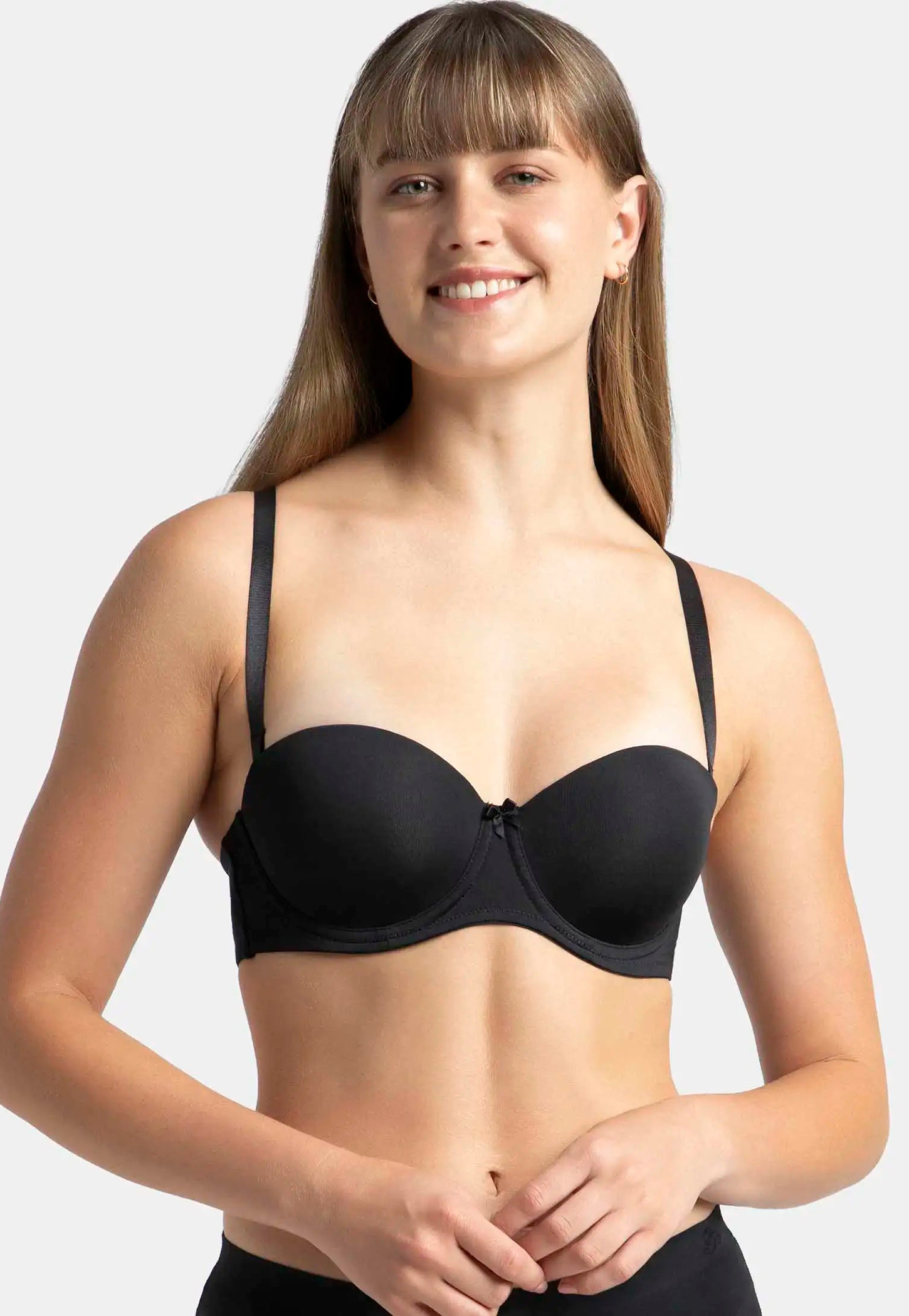 JOCKEY Solid Padded Non-Wired Seamed Balconette Bra-picture-25
