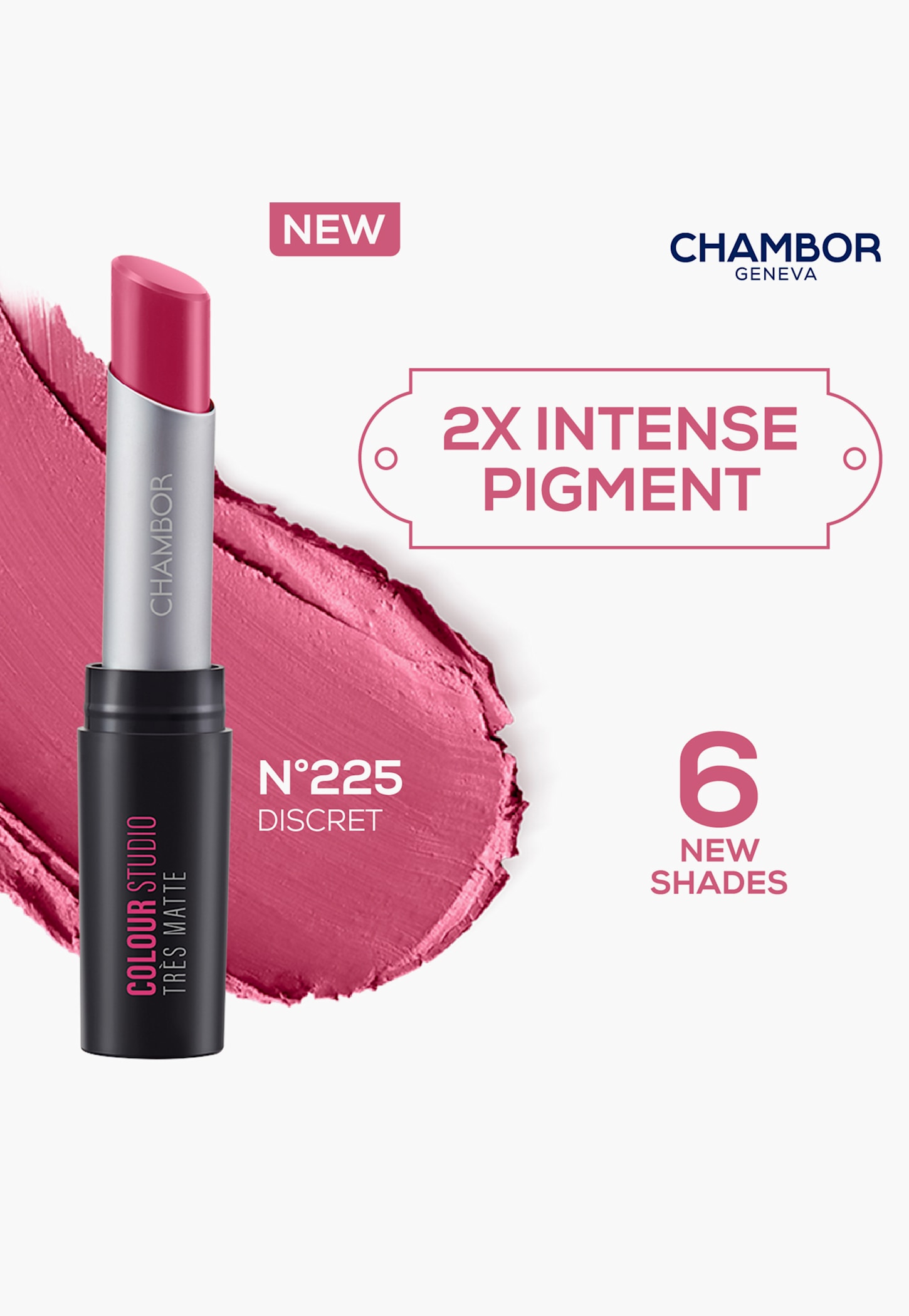 CHAMBOR Tres Matte Lipstick - Ultra Powdery Matte Lipstick With SPF 30 - Discret N 225 - 3.2 gm-picture-36