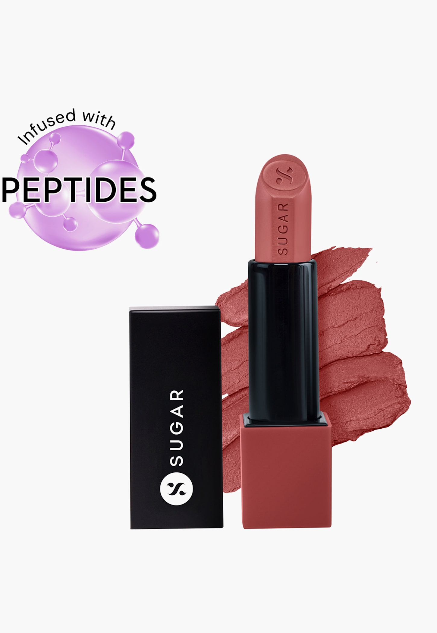 SUGAR Glide Peptide Serum Lipstick - 02 Positano Peach - 4.2g-picture-27