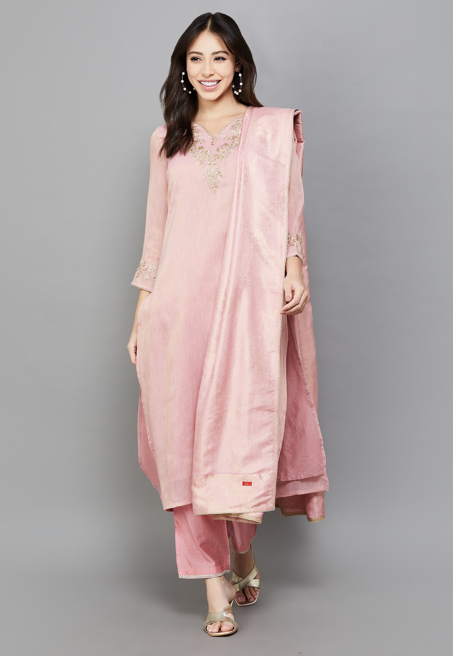 W Embroidered Straight Kurta Set-picture-46