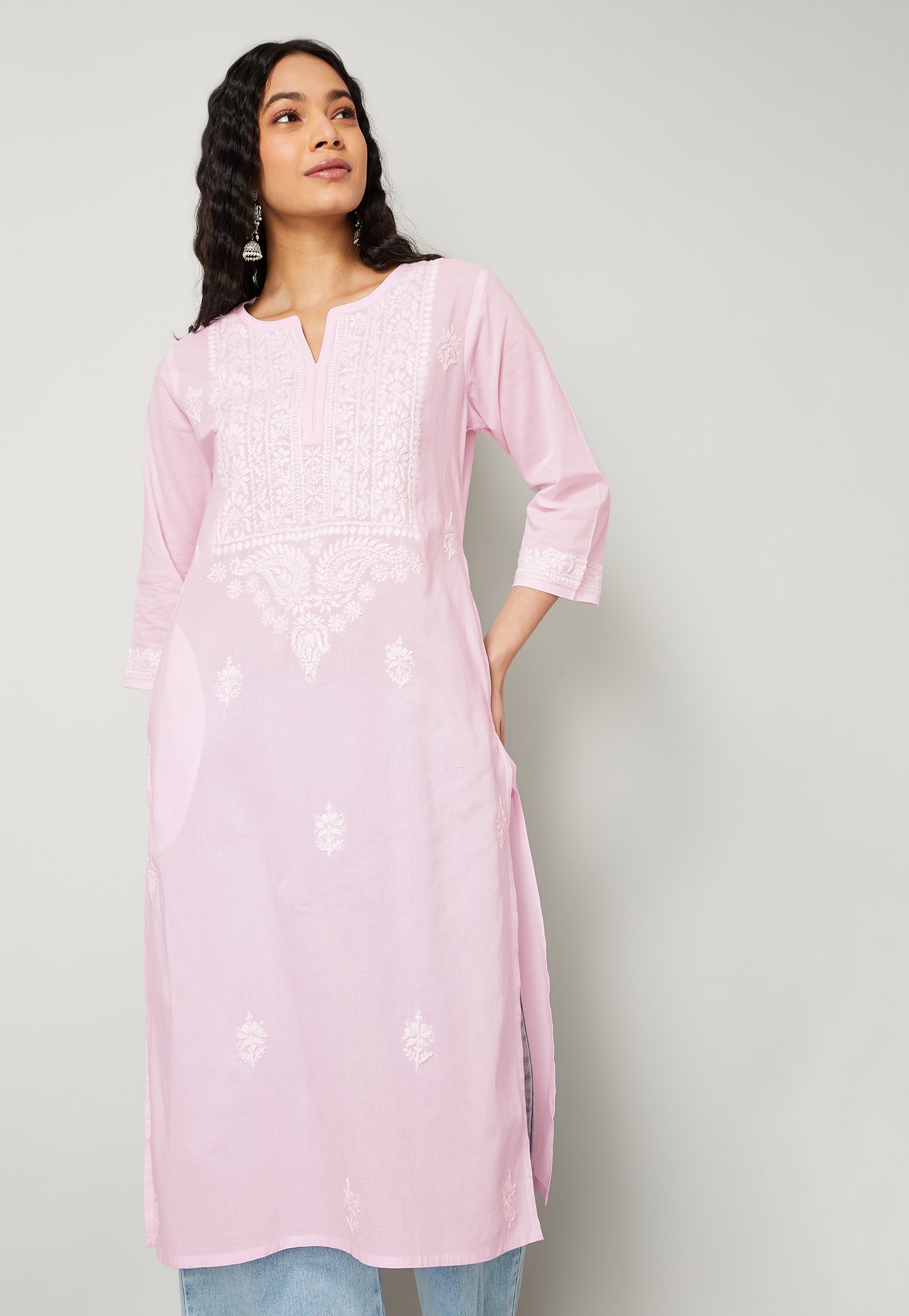 MELANGE Embroidered Straight Kurta-picture-43
