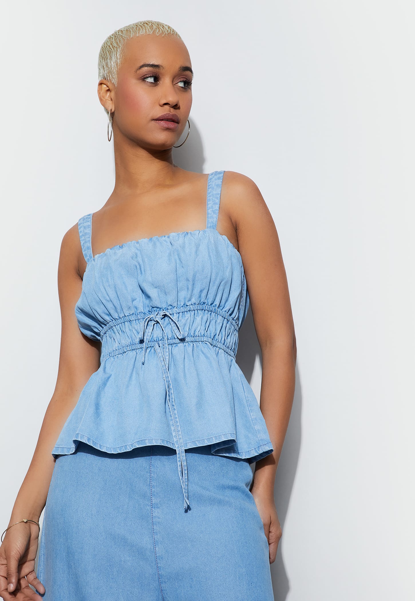 GINGER Solid Peplum Top-picture-44