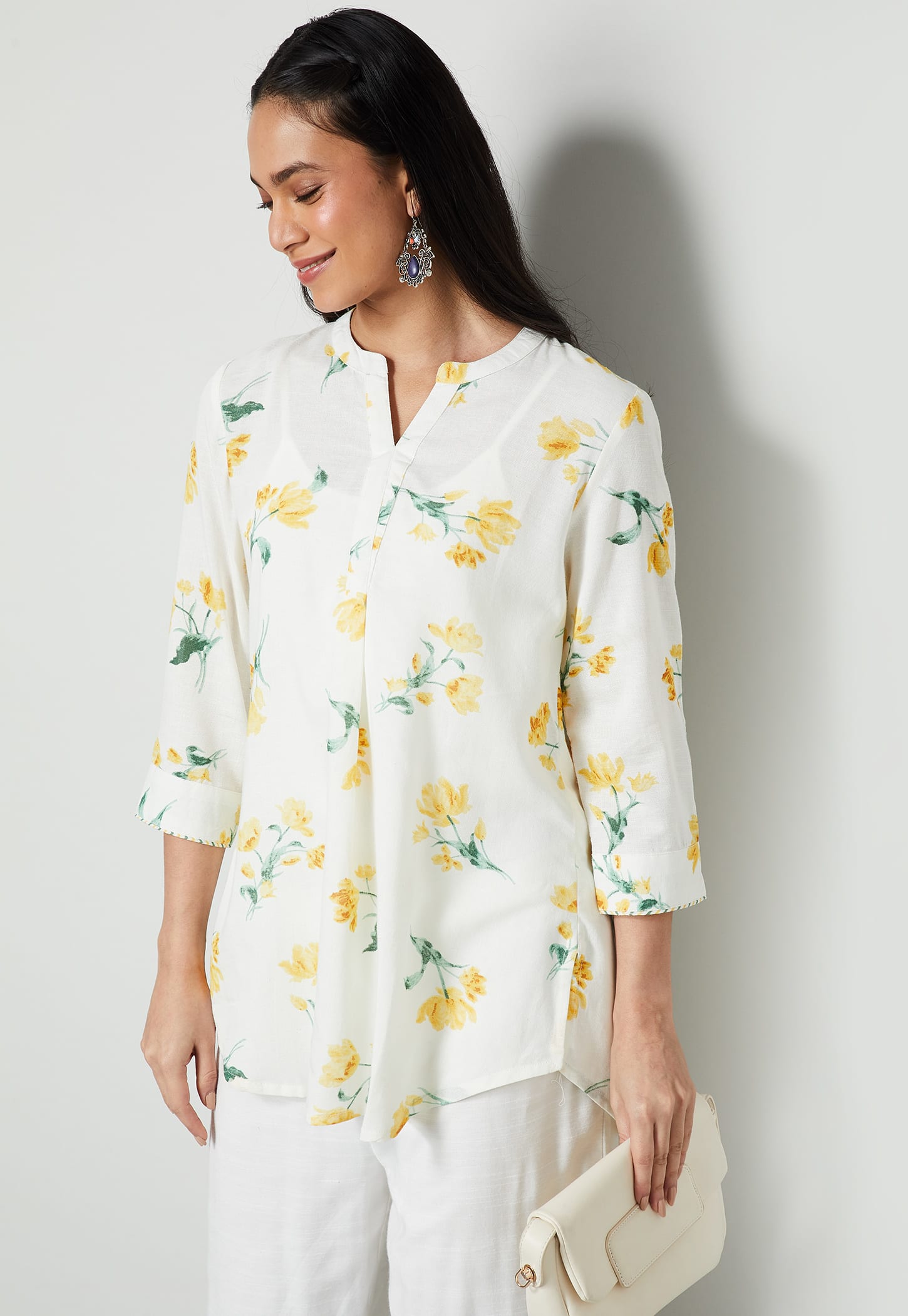 MELANGE Floral Print Top-picture-53