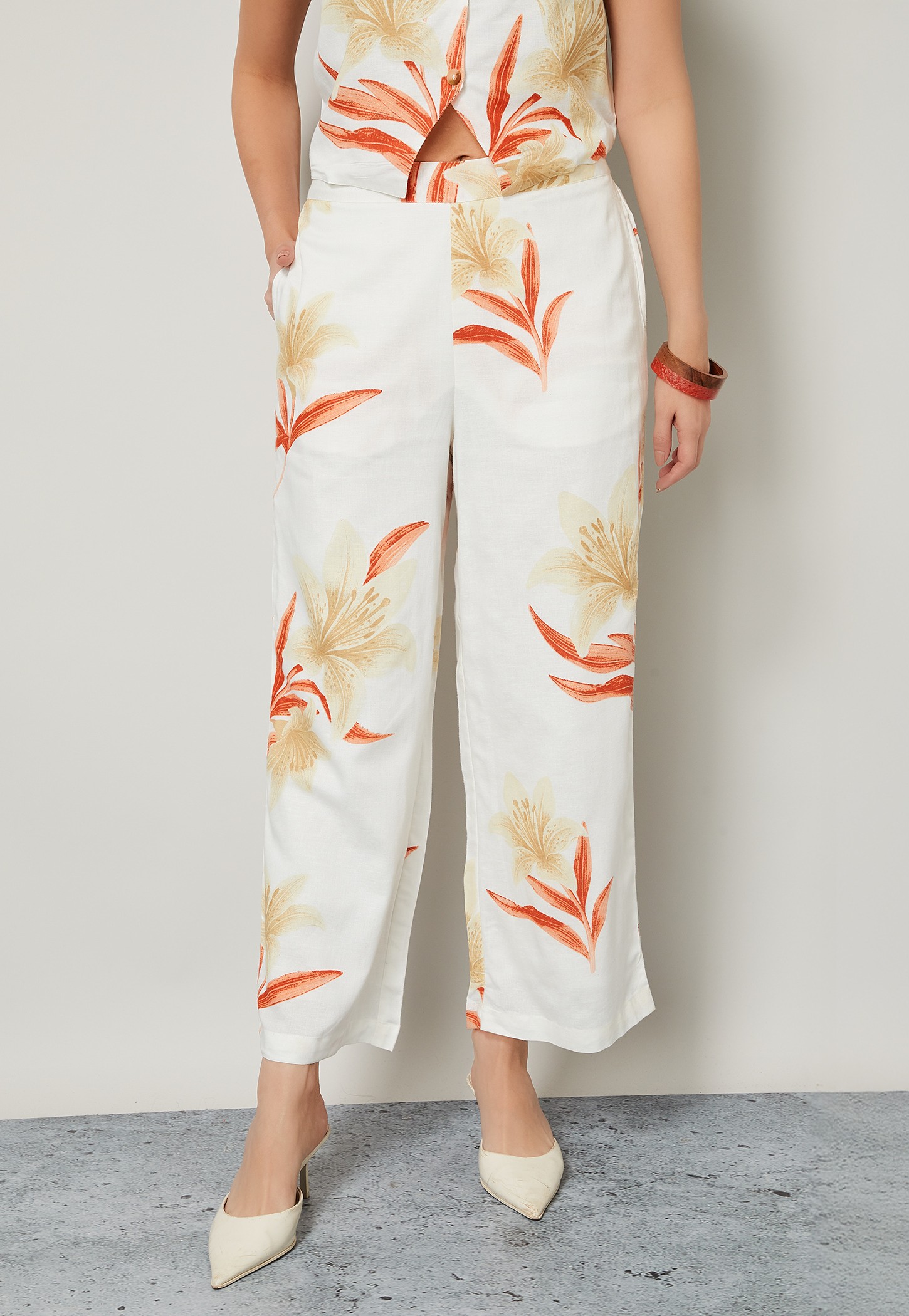 COLOUR ME Floral Print Straight Pants-picture-19