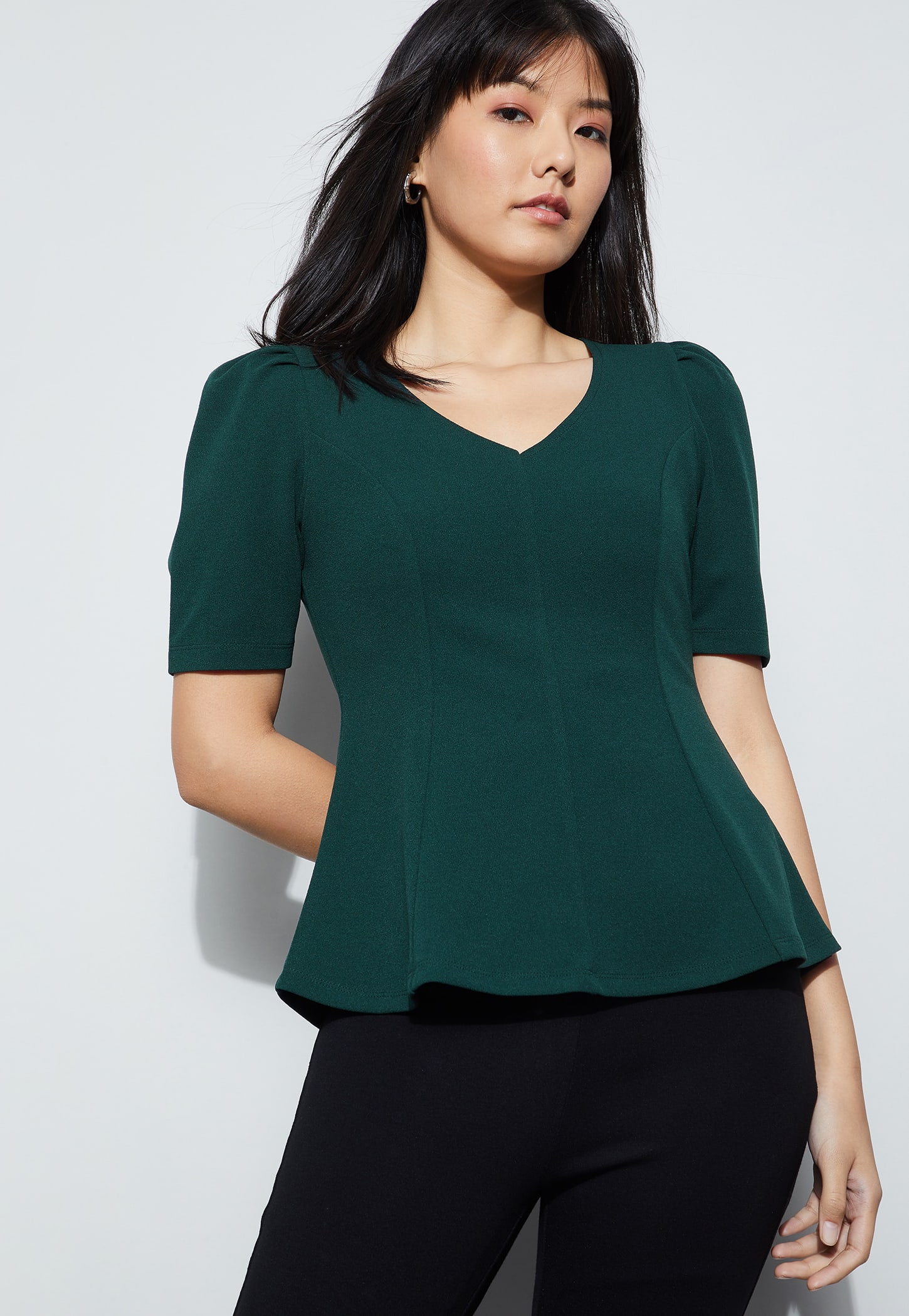 CODE Panelled Peplum Top-picture-27