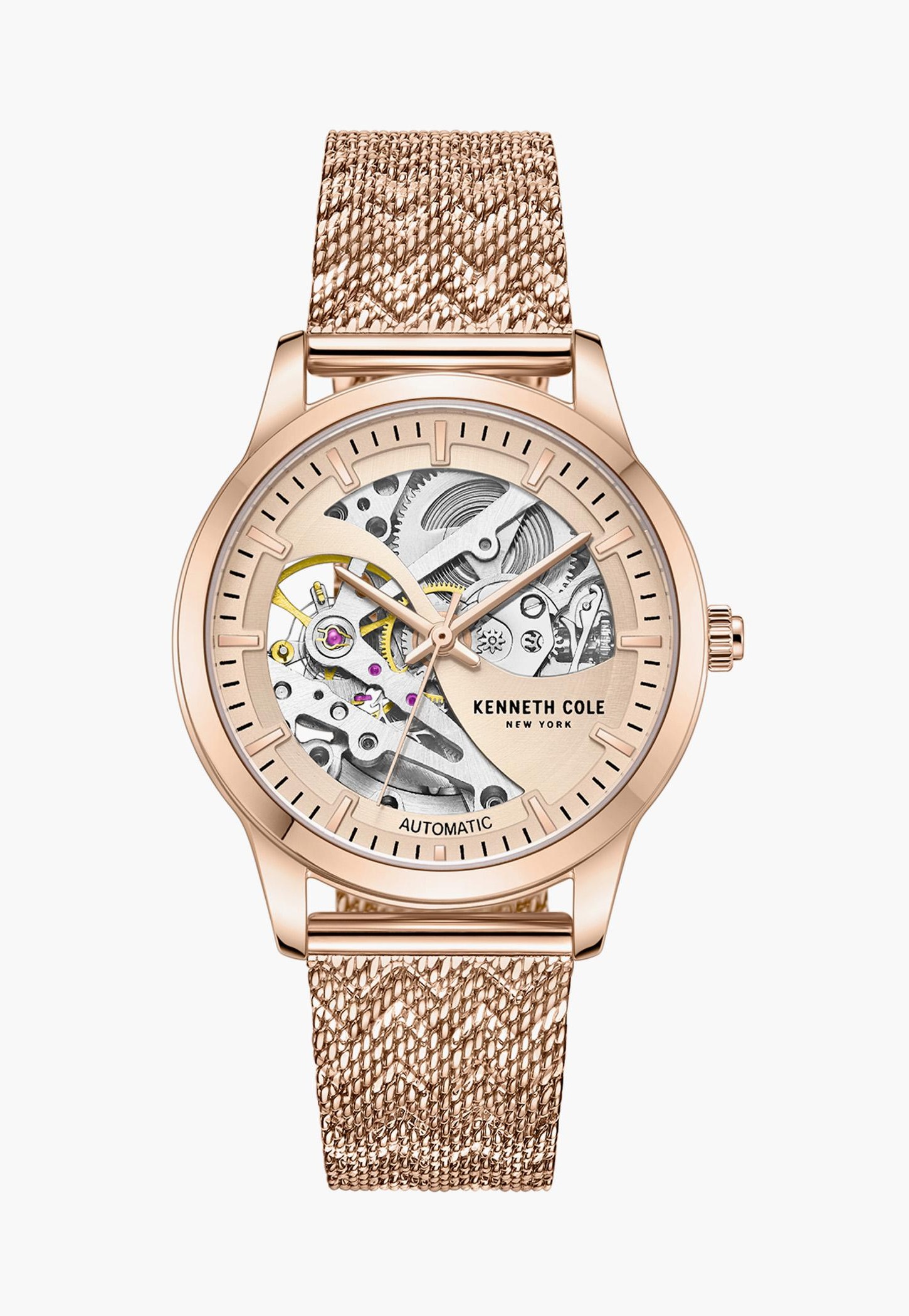 KENNETH COLE Automatic Mesh Strap Watch - NTKCWLL2235702LDW-image-6