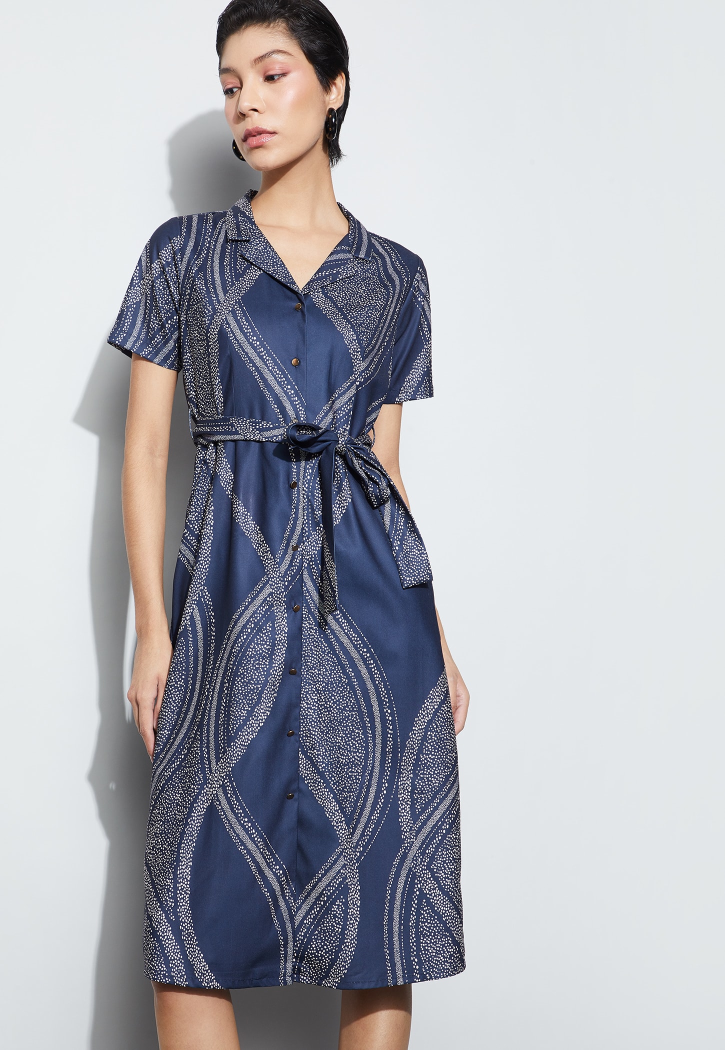 CODE CLASSIC Printed Shirt Dress-picture-17