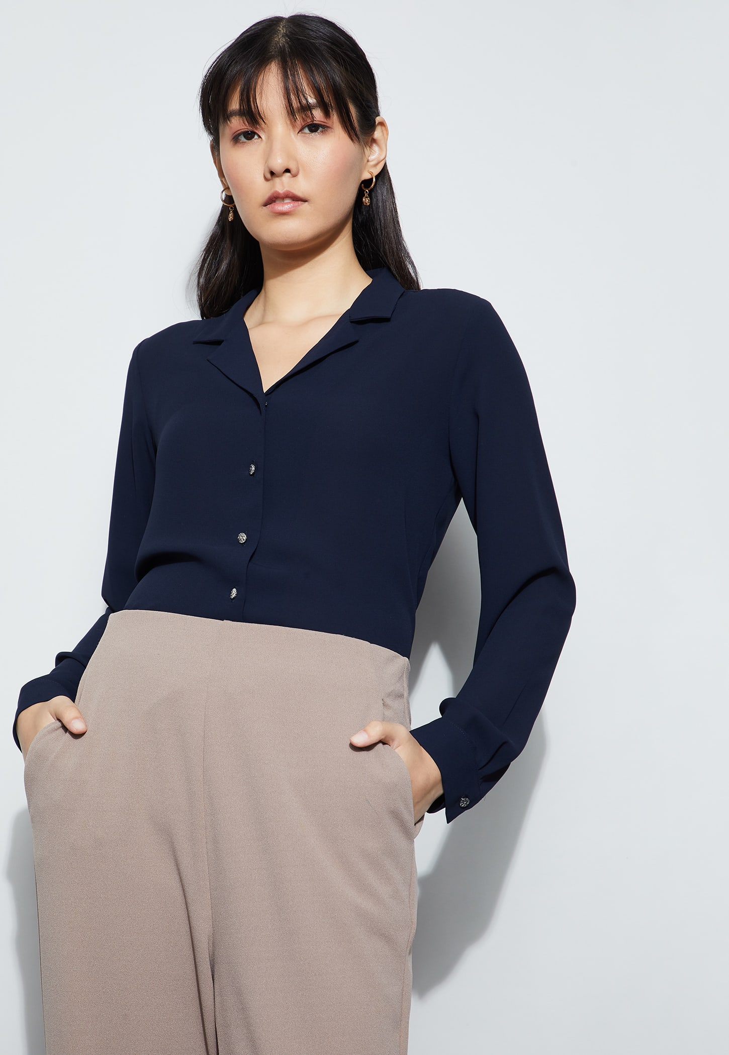 CODE CLASSIC Solid Cuban Collar Shirt-picture-36