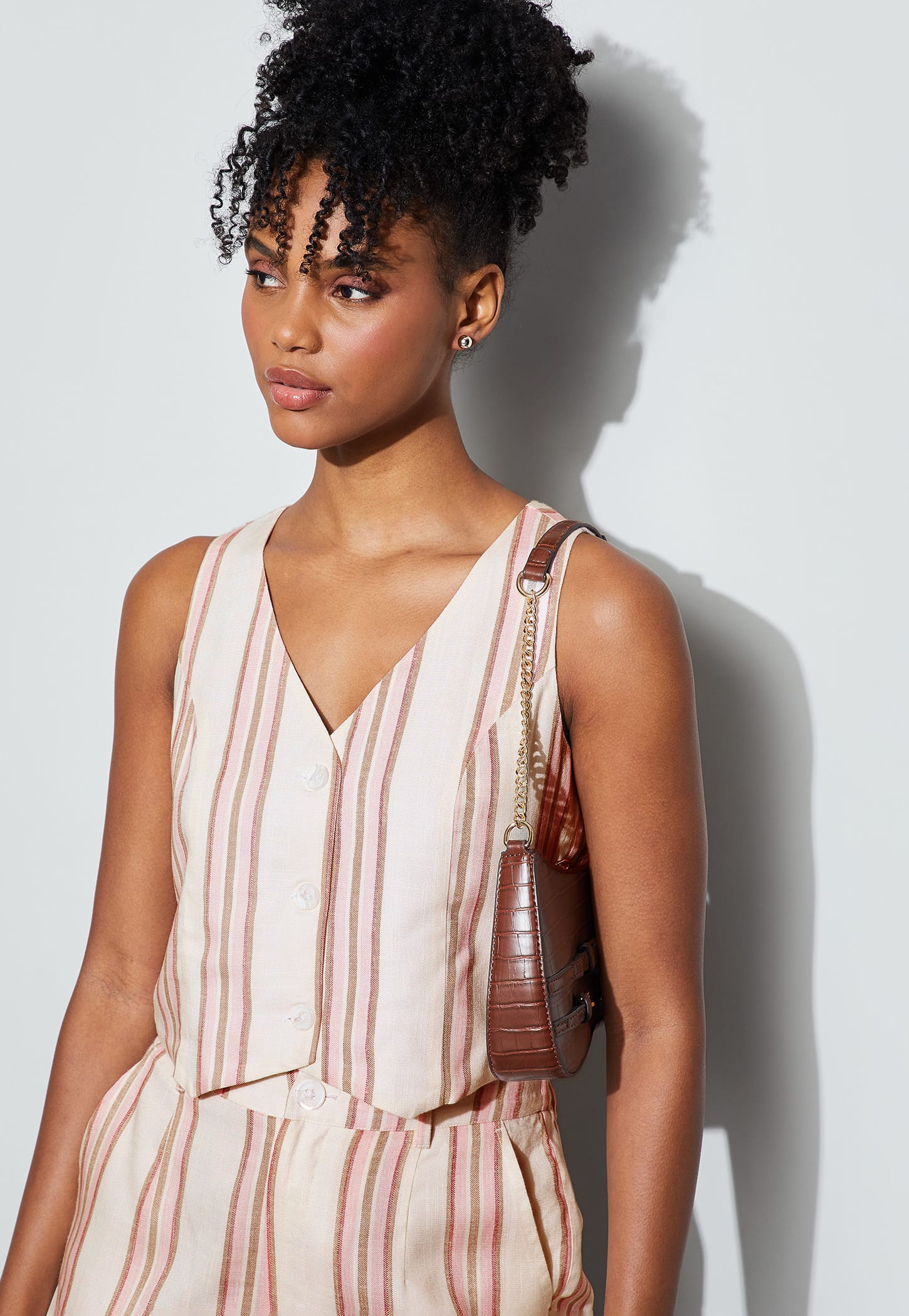 GINGER Striped V-Neck Sleeveless Regular Top-picture-37