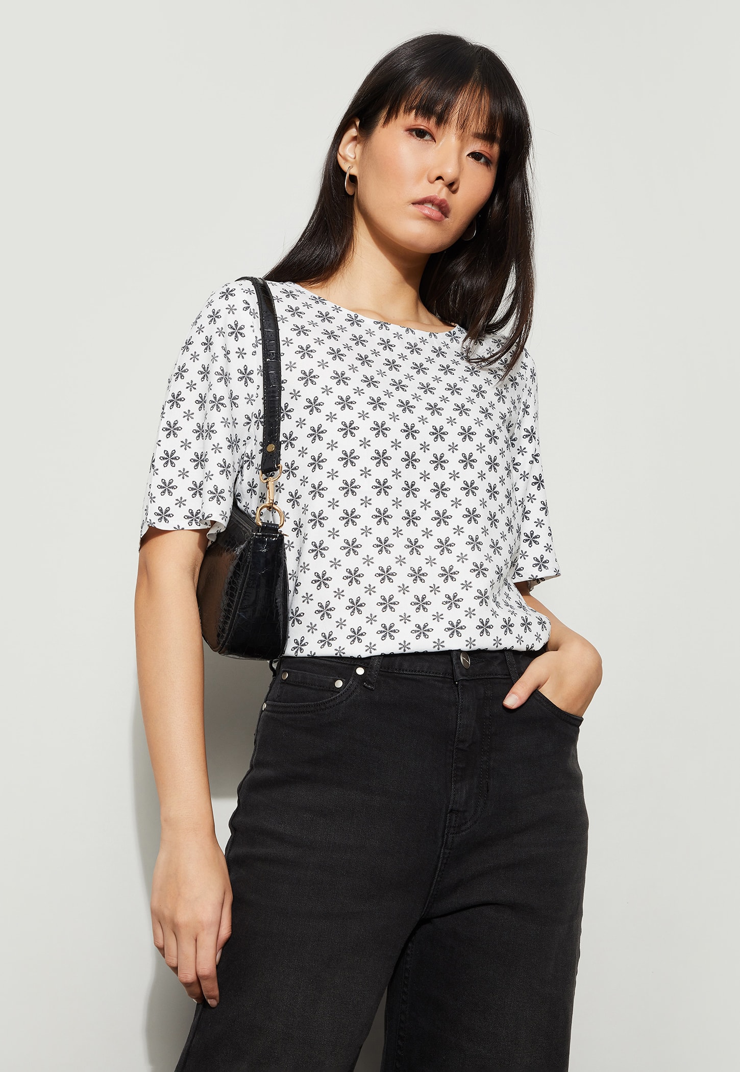 FAME FOREVER Printed Top-picture-34