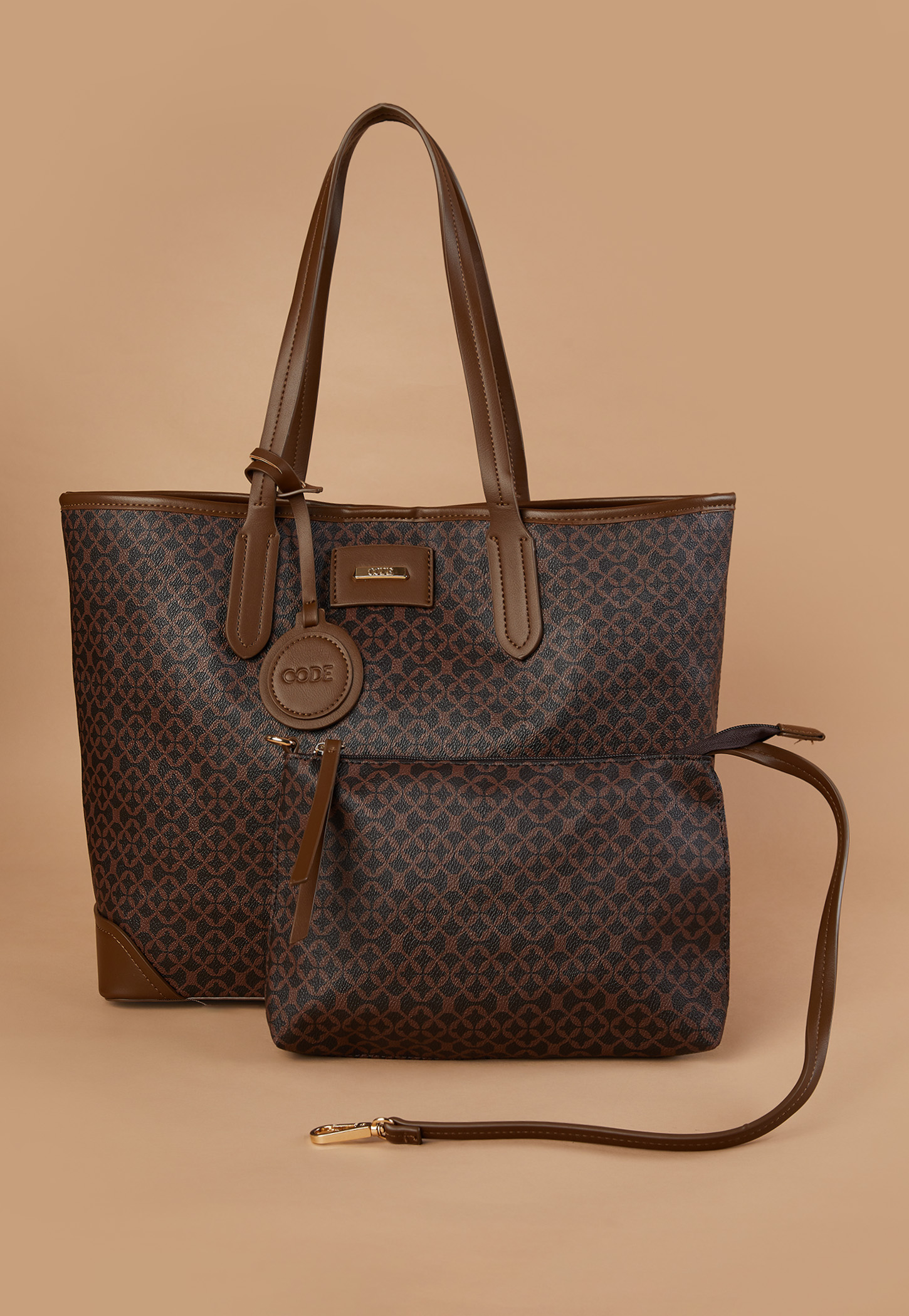 CODE Textured Bag with Pouch-picture-46