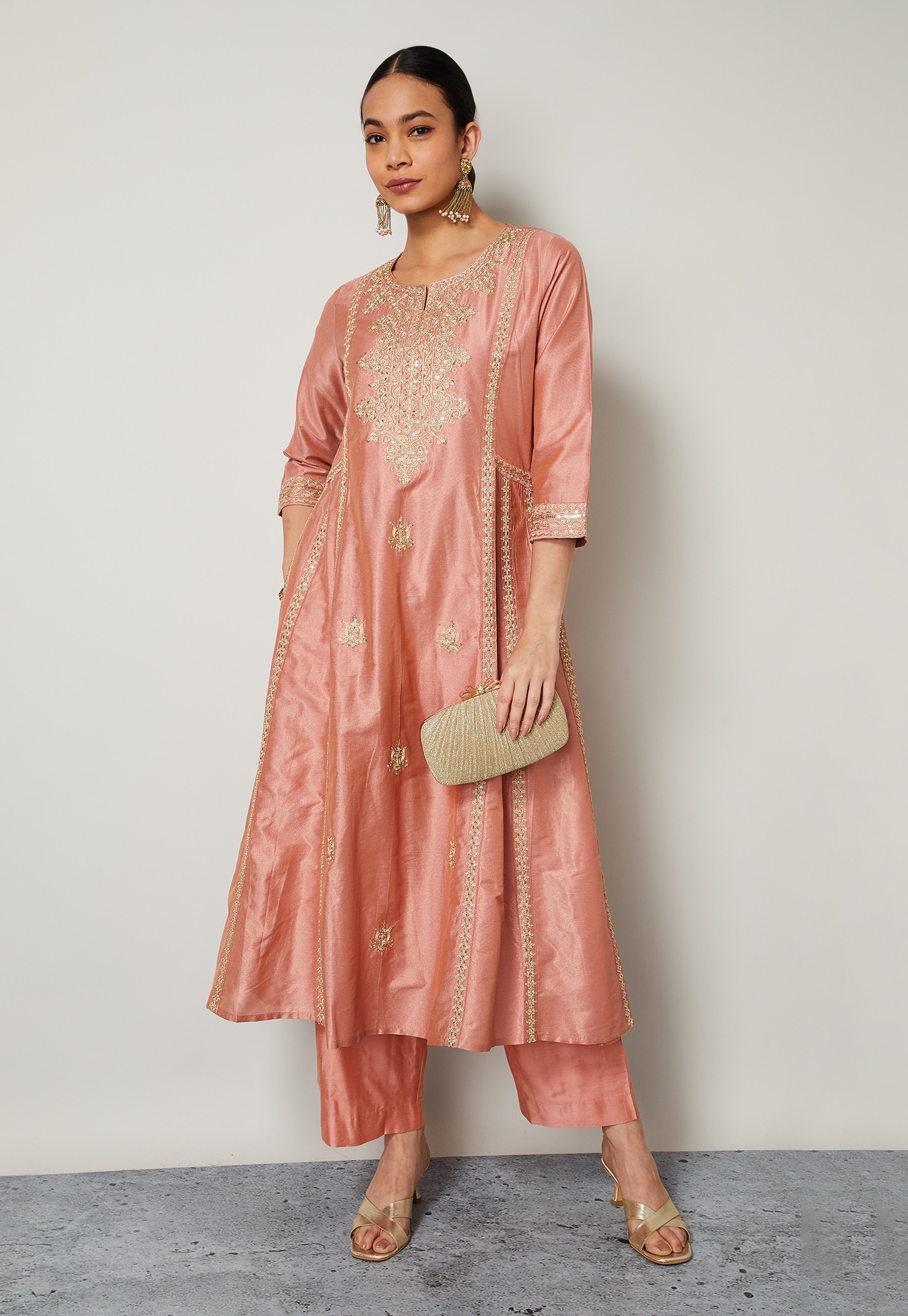 MELANGE Embroidered Kalidar Kurta-picture-20