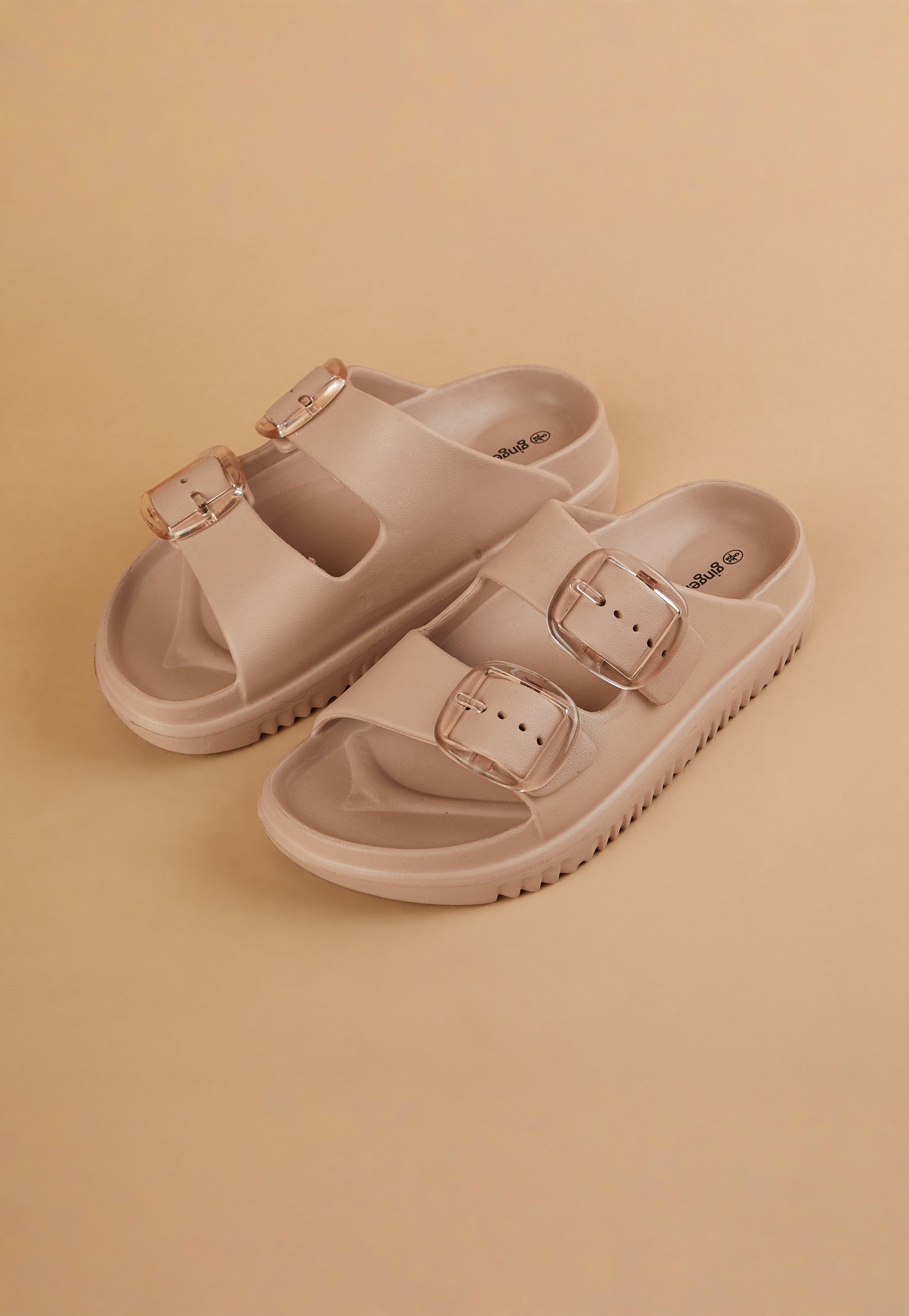 GINGER Solid Double Buckle Sliders-picture-38