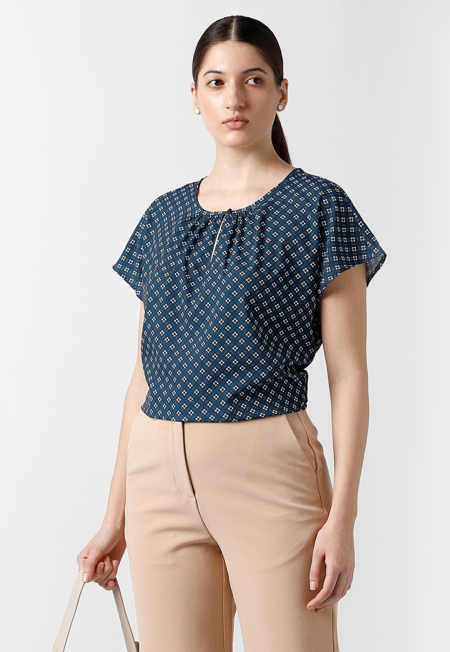 VAN HEUSEN Printed Tie-Up Neck Top-picture-30