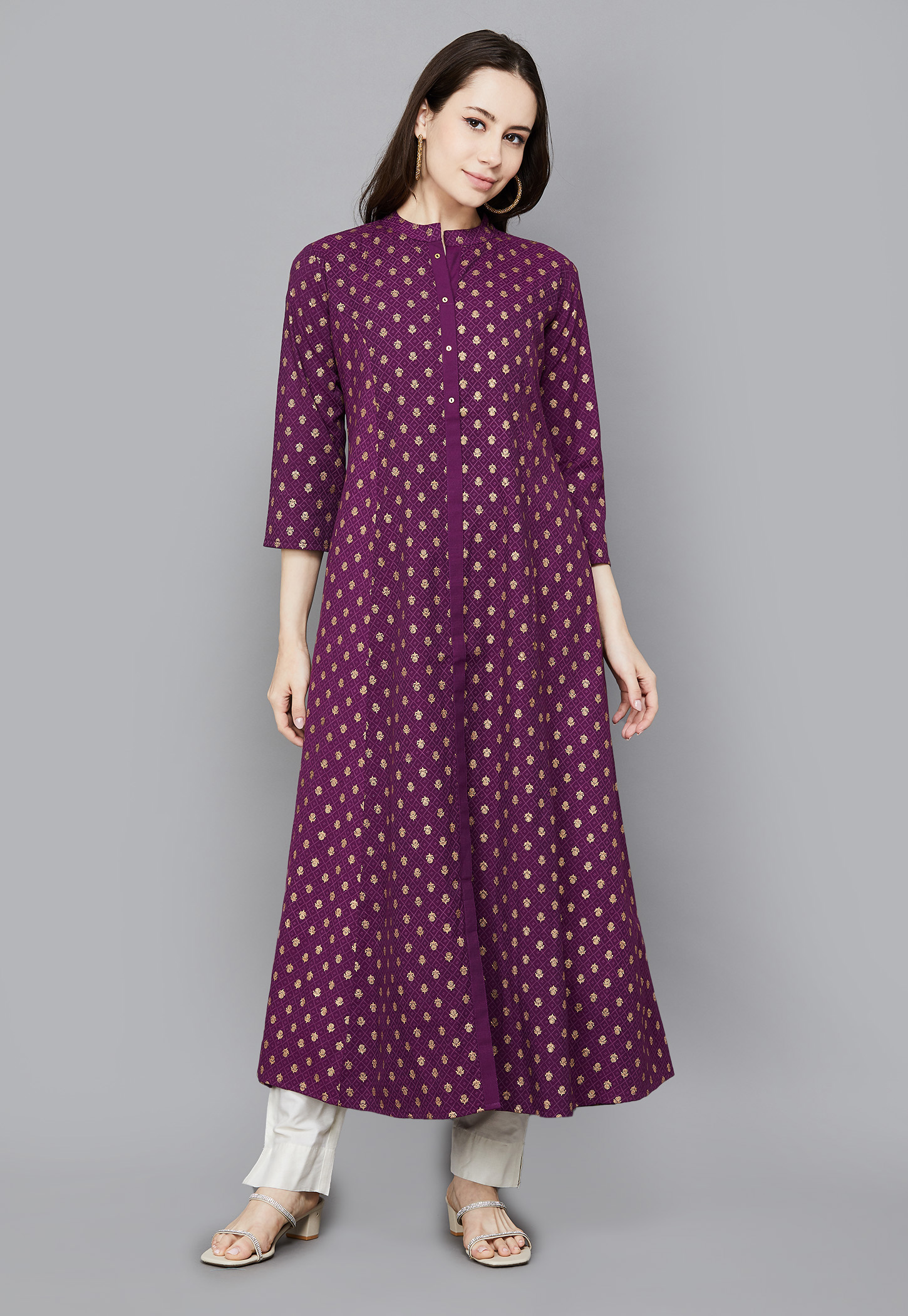 SPAN Ethnic Motif Flared Kurta-picture-14