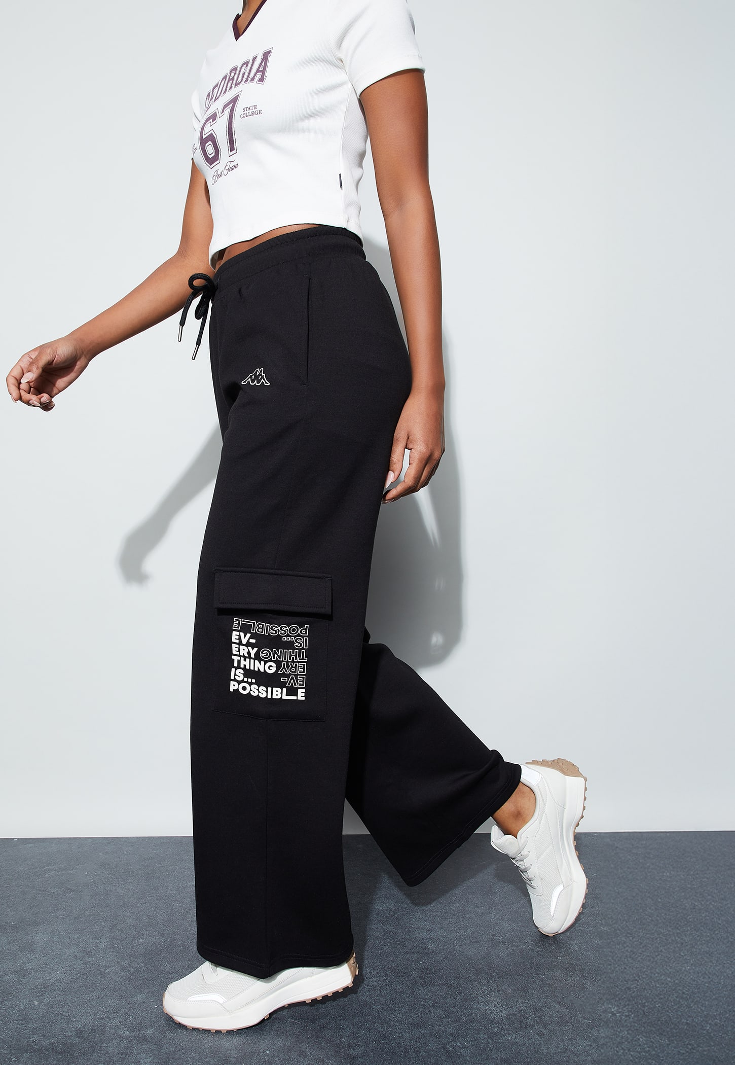 KAPPA Typographic Print Cargos-picture-56