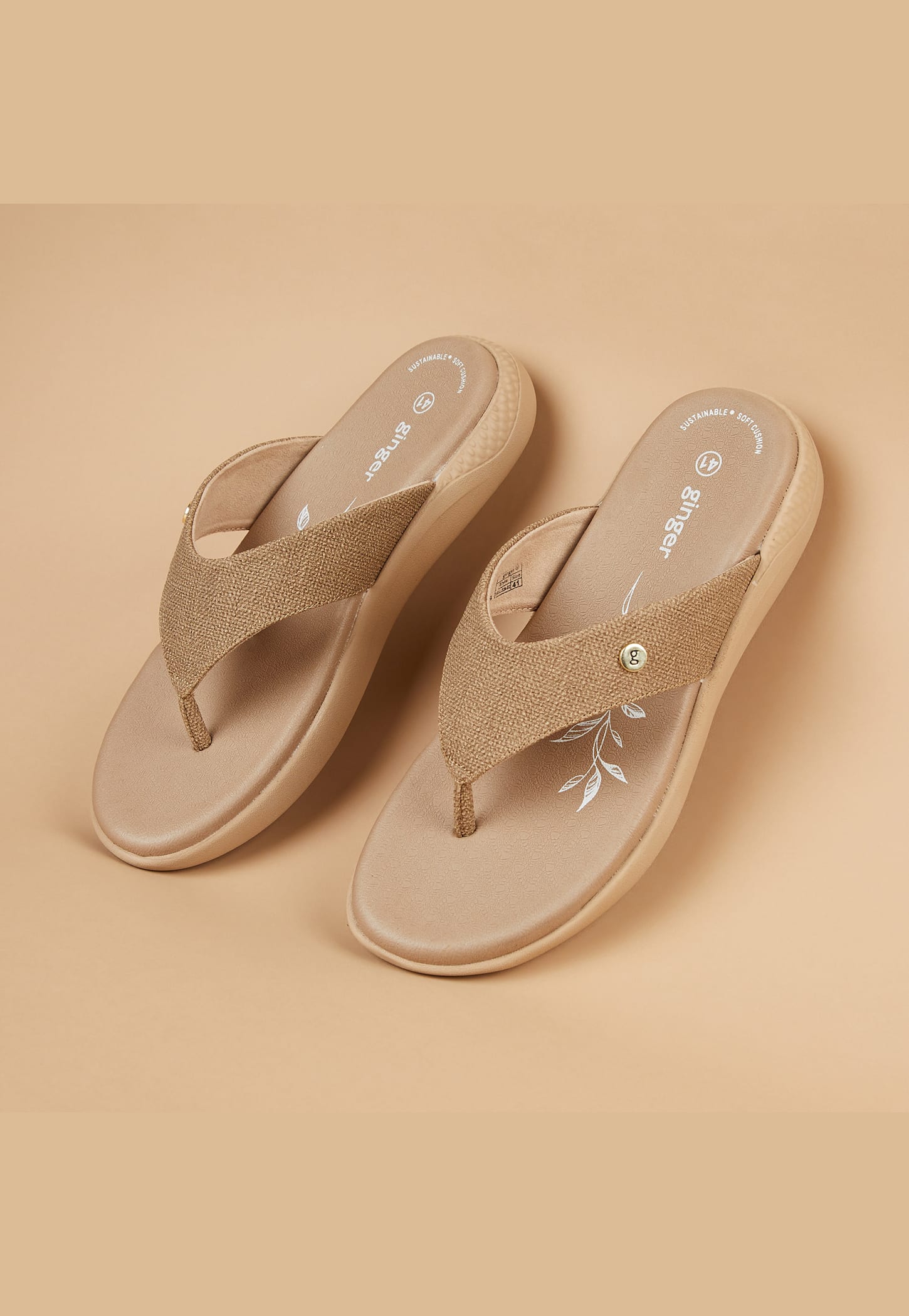 GINGER Solid Design Flip Flops-picture-39
