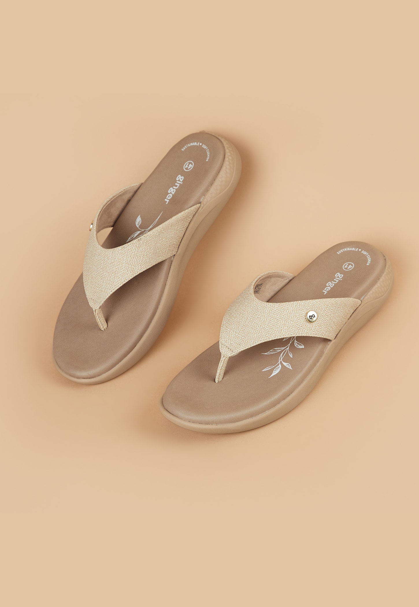 GINGER Solid Design Flip Flops-picture-52