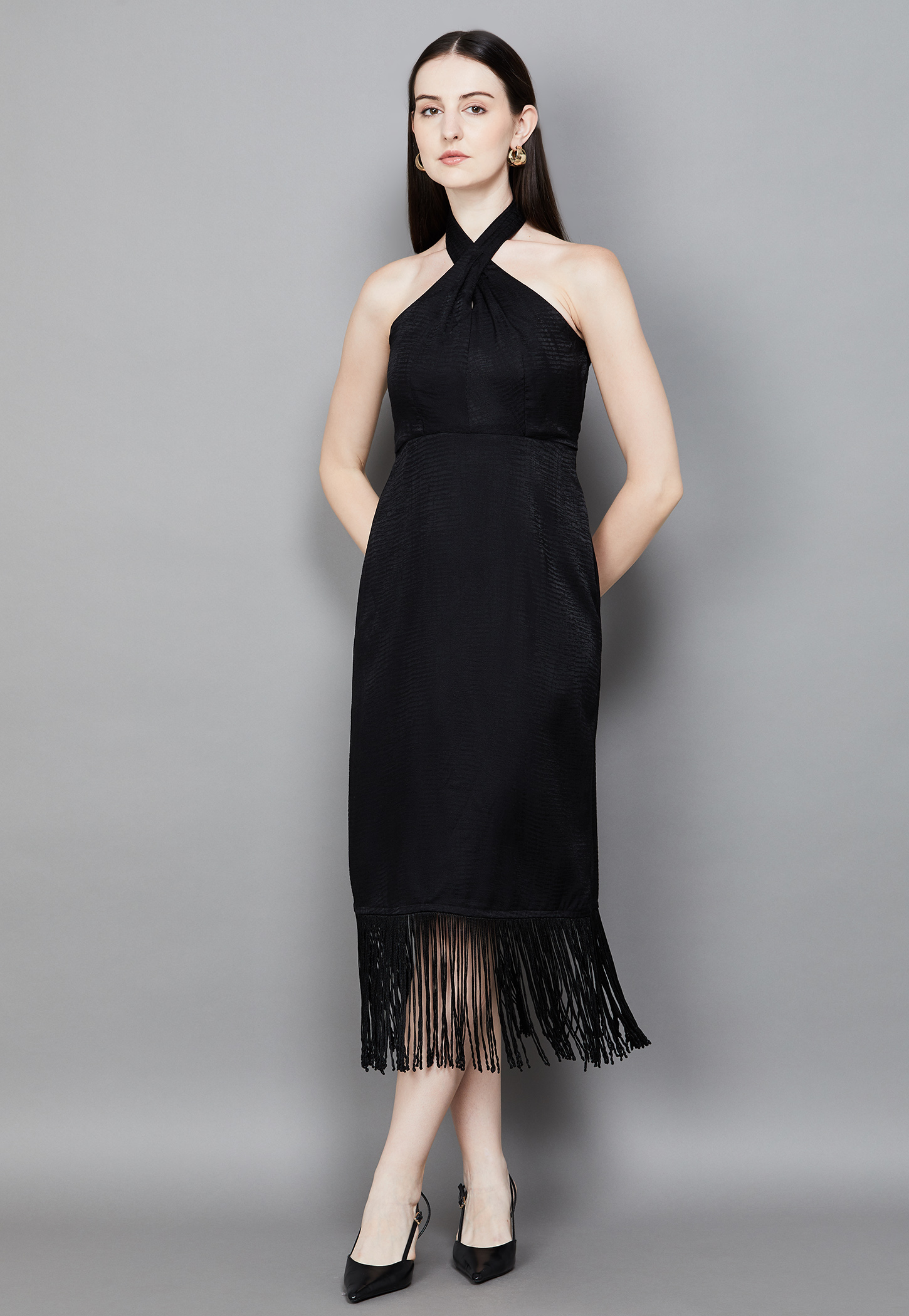 AND Halter Neck Fringe Midi Dress-picture-22