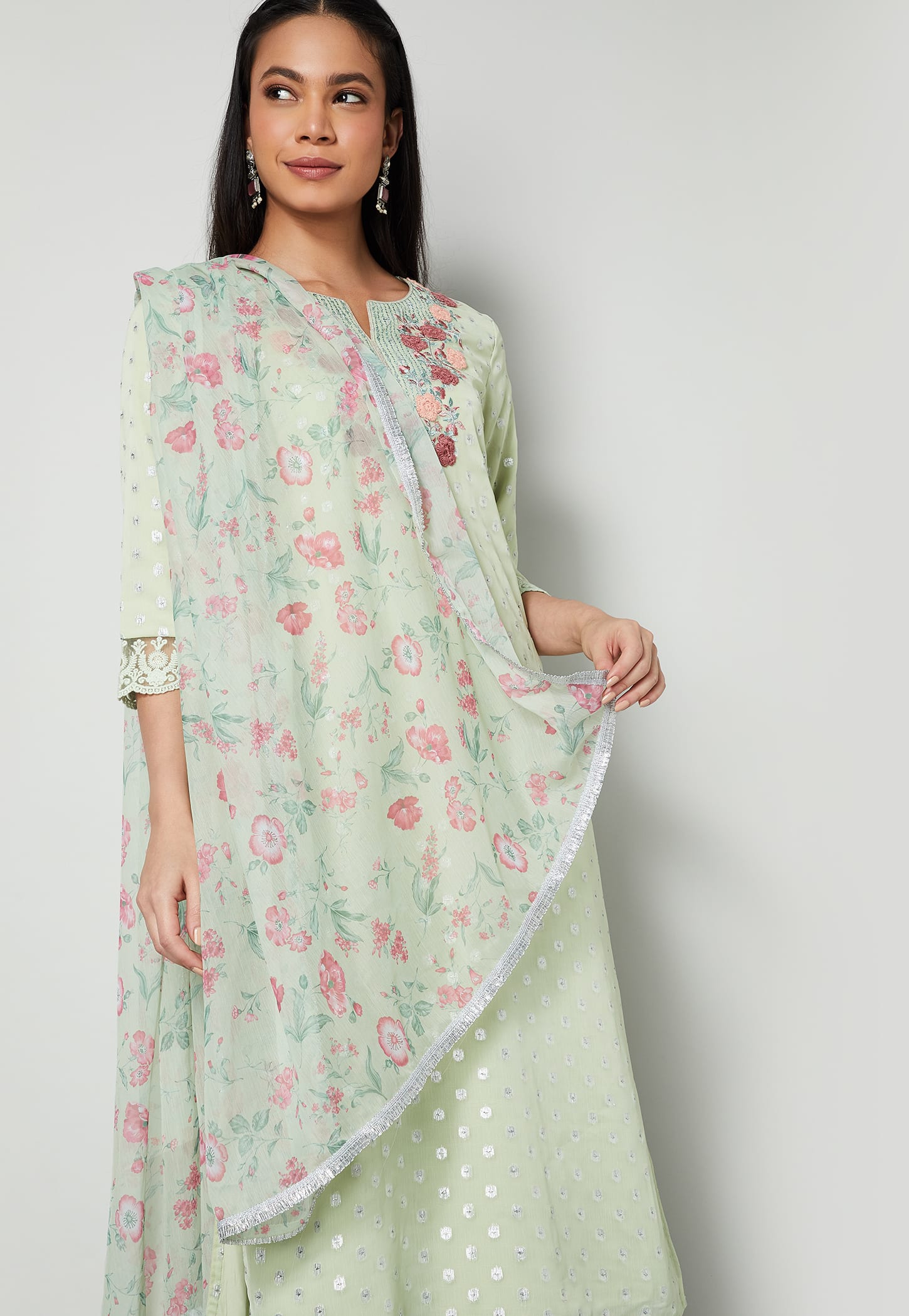 MELANGE Floral Print Dupatta-picture-27