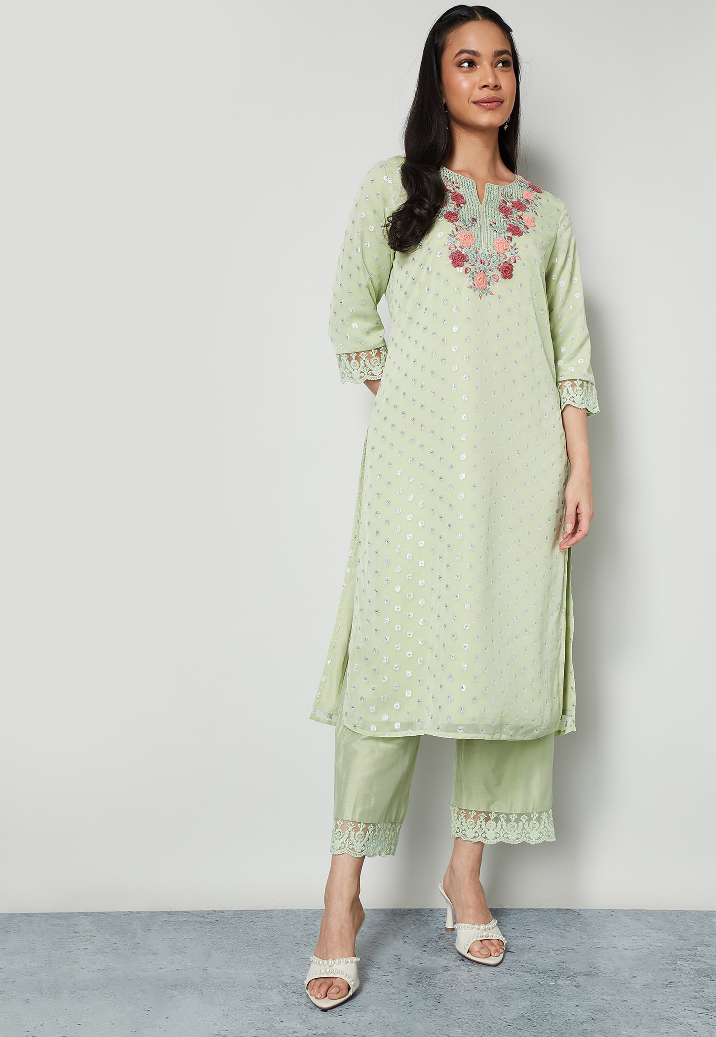 MELANGE Embroidered Straight Kurta-picture-33