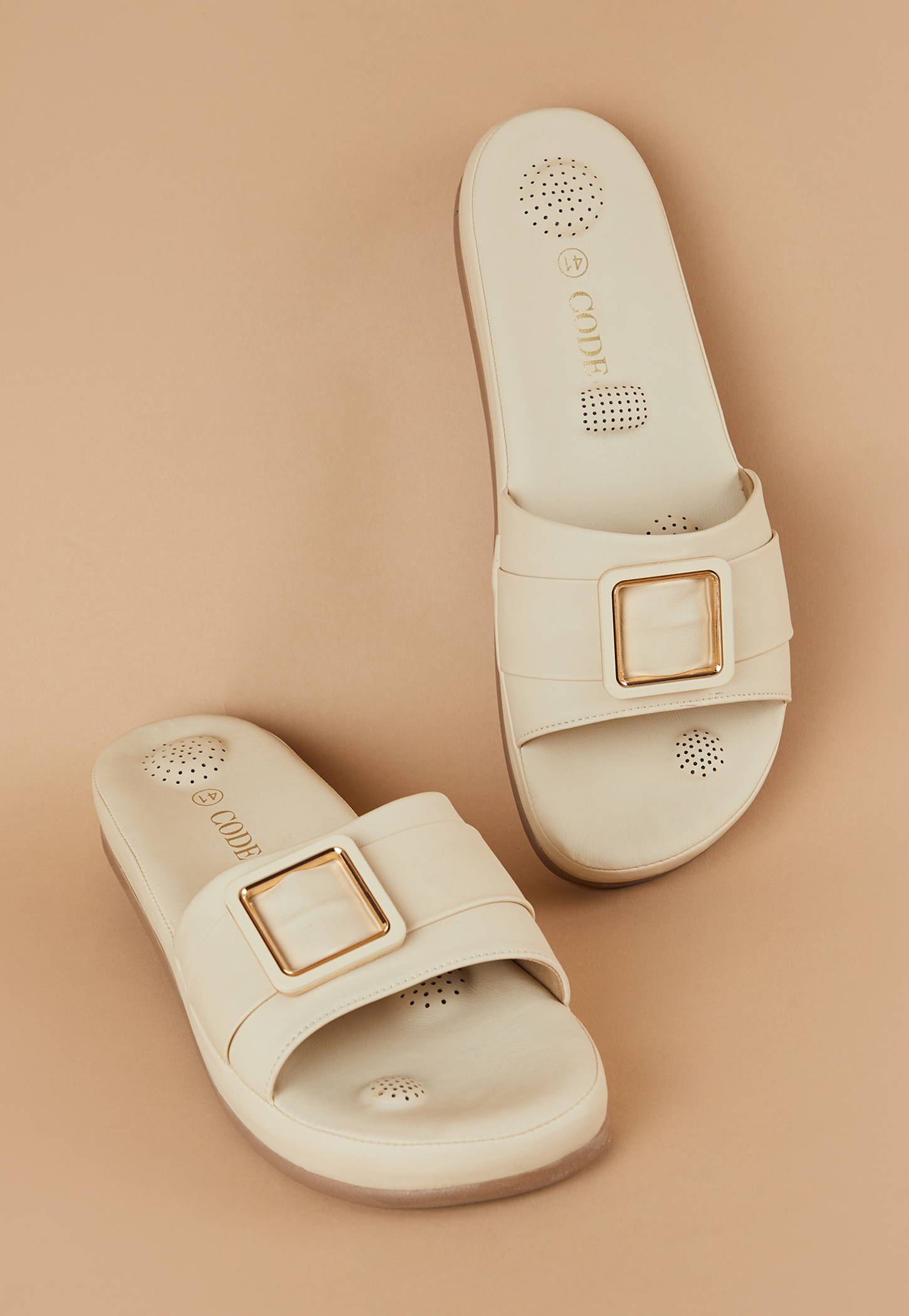 CODE Solid Flats with Buckle Detail-picture-50