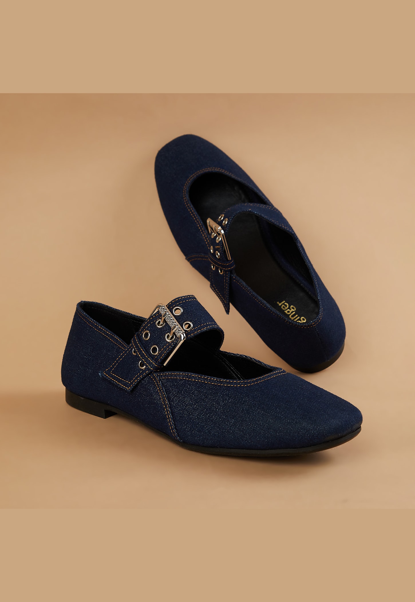 GINGER Solid Ballerinas-picture-33