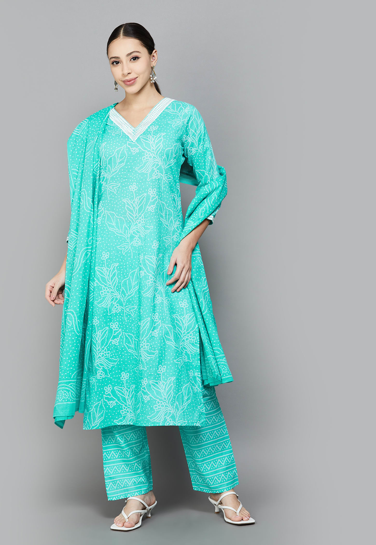 LIBAS Bandhani Print Straight Kurta Set-picture-35