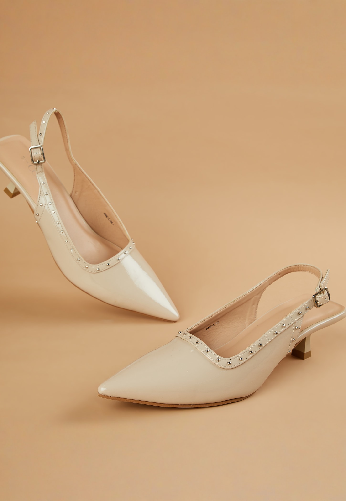 CODE Embellished Slingback Kitten Heels-picture-46