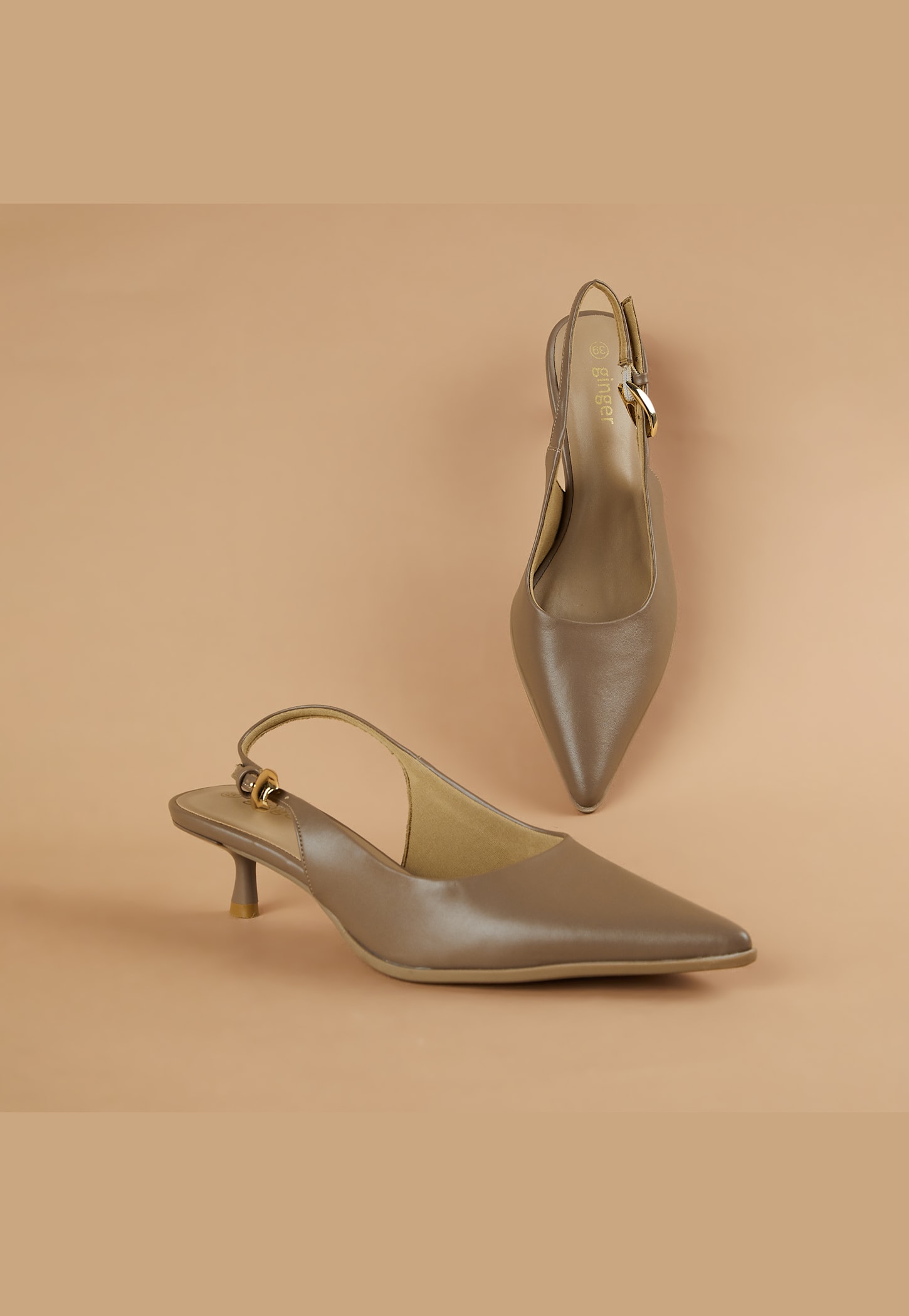 GINGER Solid Kitten Heels-picture-36