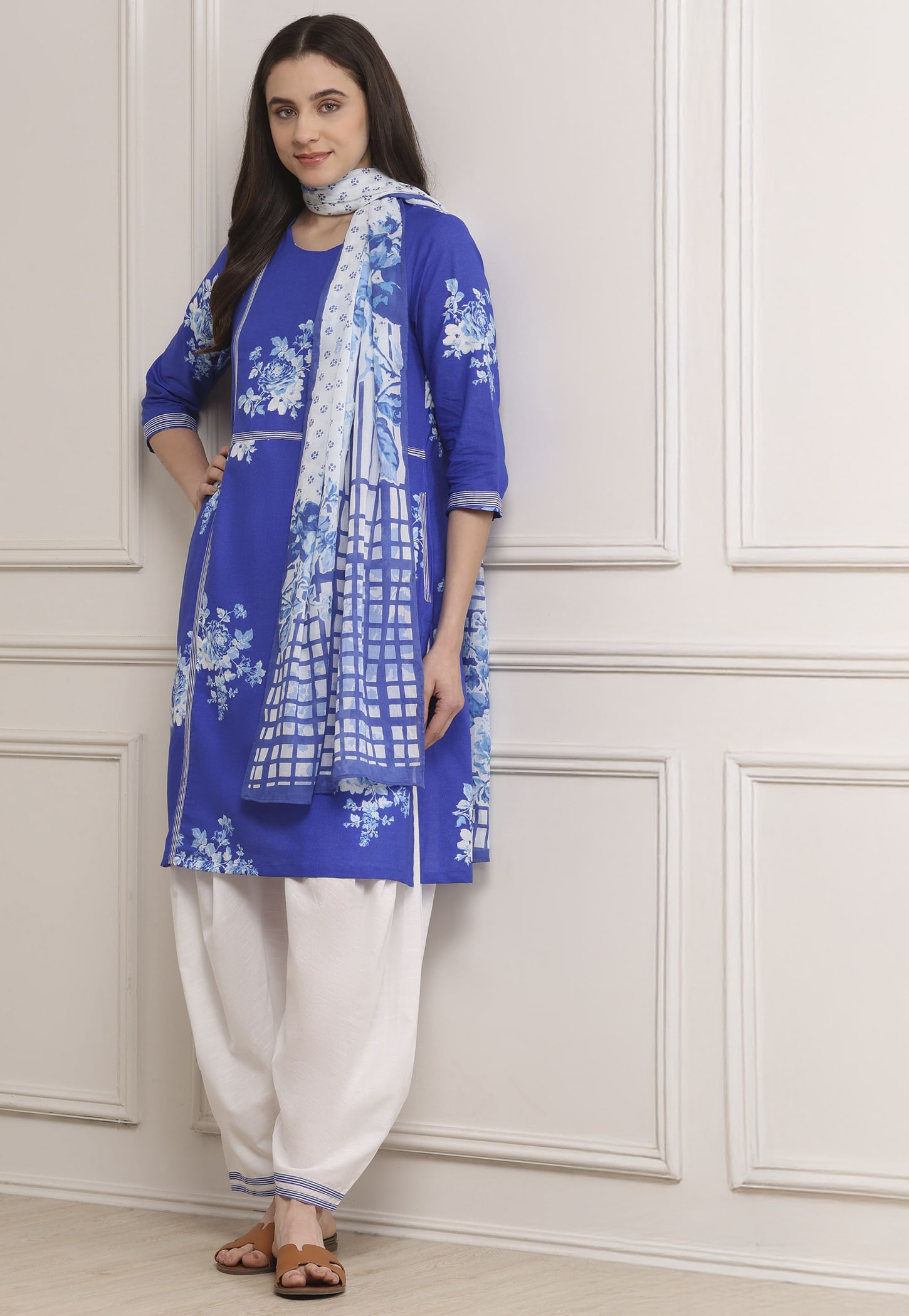BIBA Floral Print Straight Kurta Set-picture-33