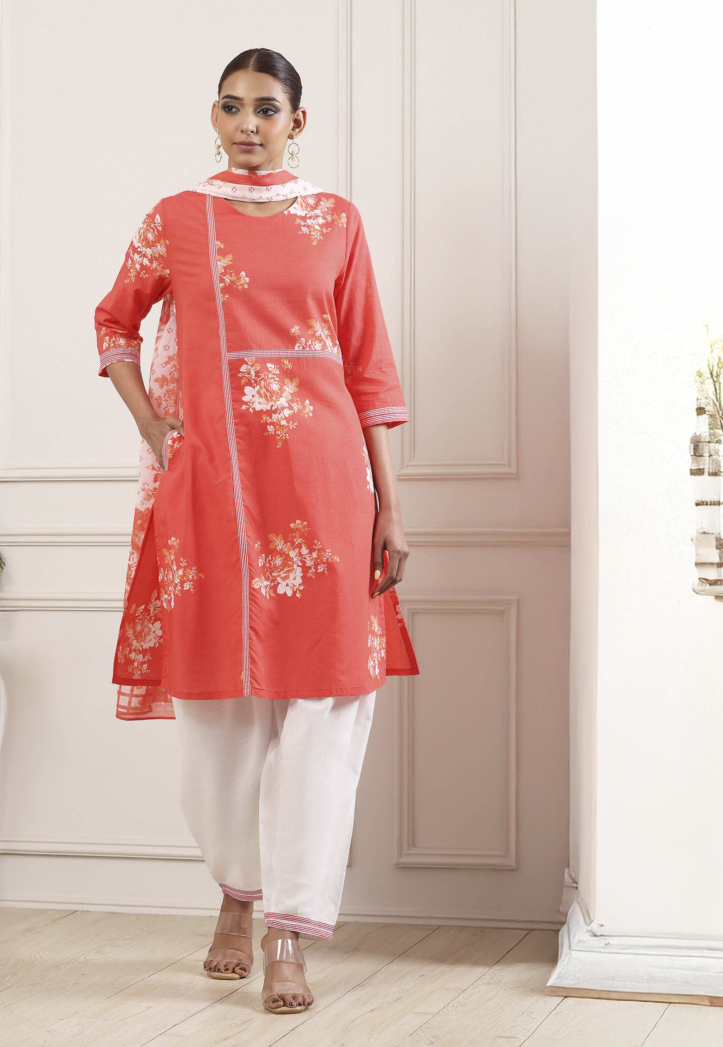 BIBA Floral Print Straight Kurta Set-picture-23
