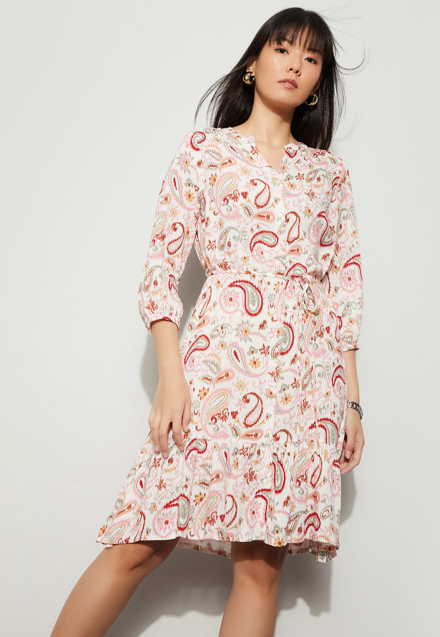 FAME FOREVER Paisley Print A-line Dress-picture-48