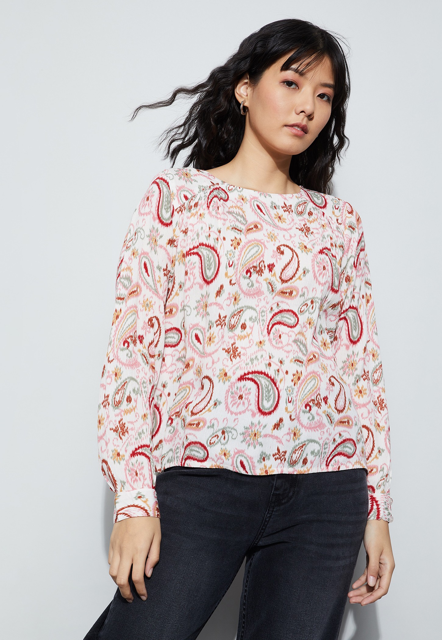 FAME FOREVER Paisley Print Top-picture-26