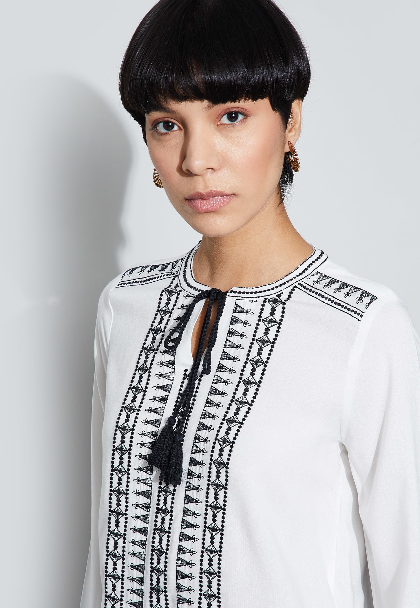 FAME FOREVER Embroidered Tie-Up Top-picture-27