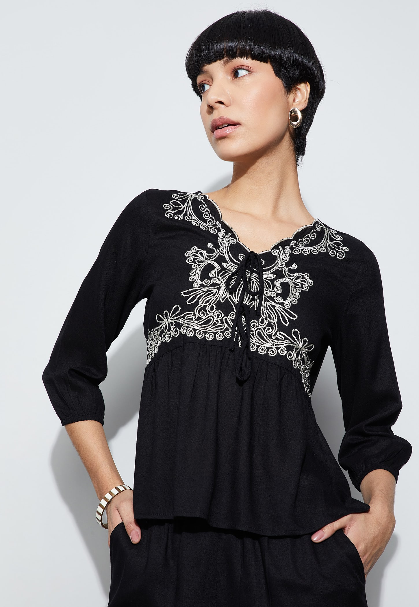 FAME FOREVER Embroidered Top-picture-16
