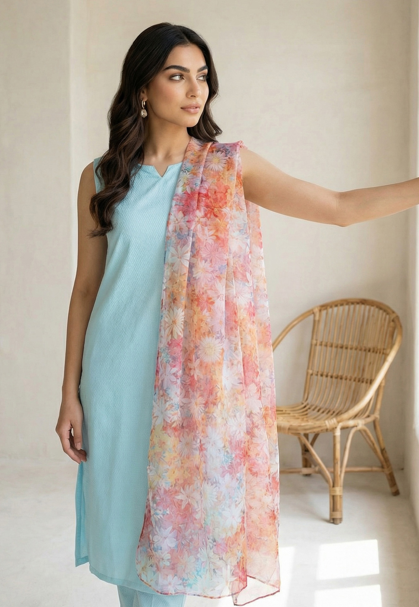 AURELIA Floral Print Dupatta-image-11