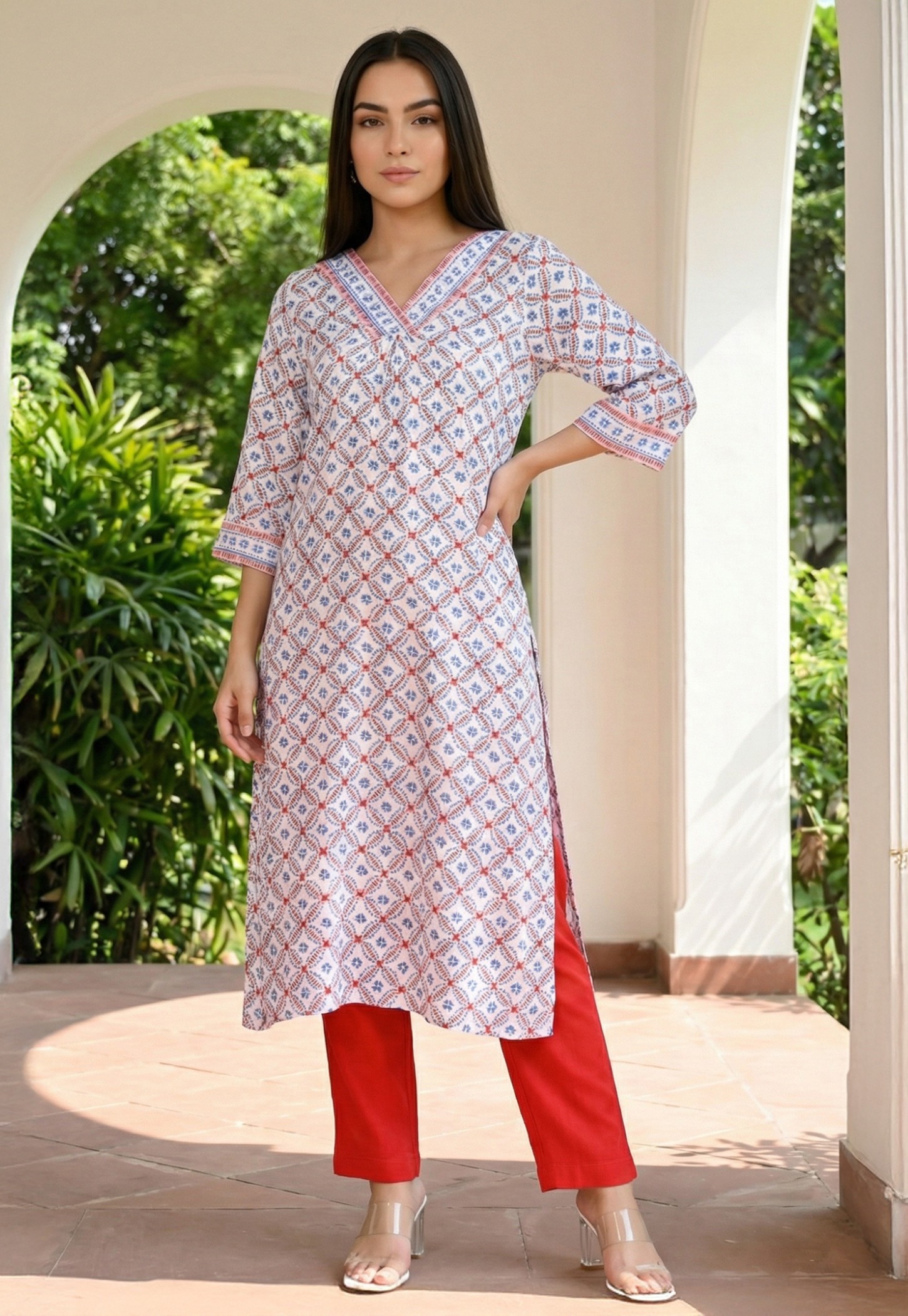 AURELIA Ethnic Motif Straight Kurta-picture-26